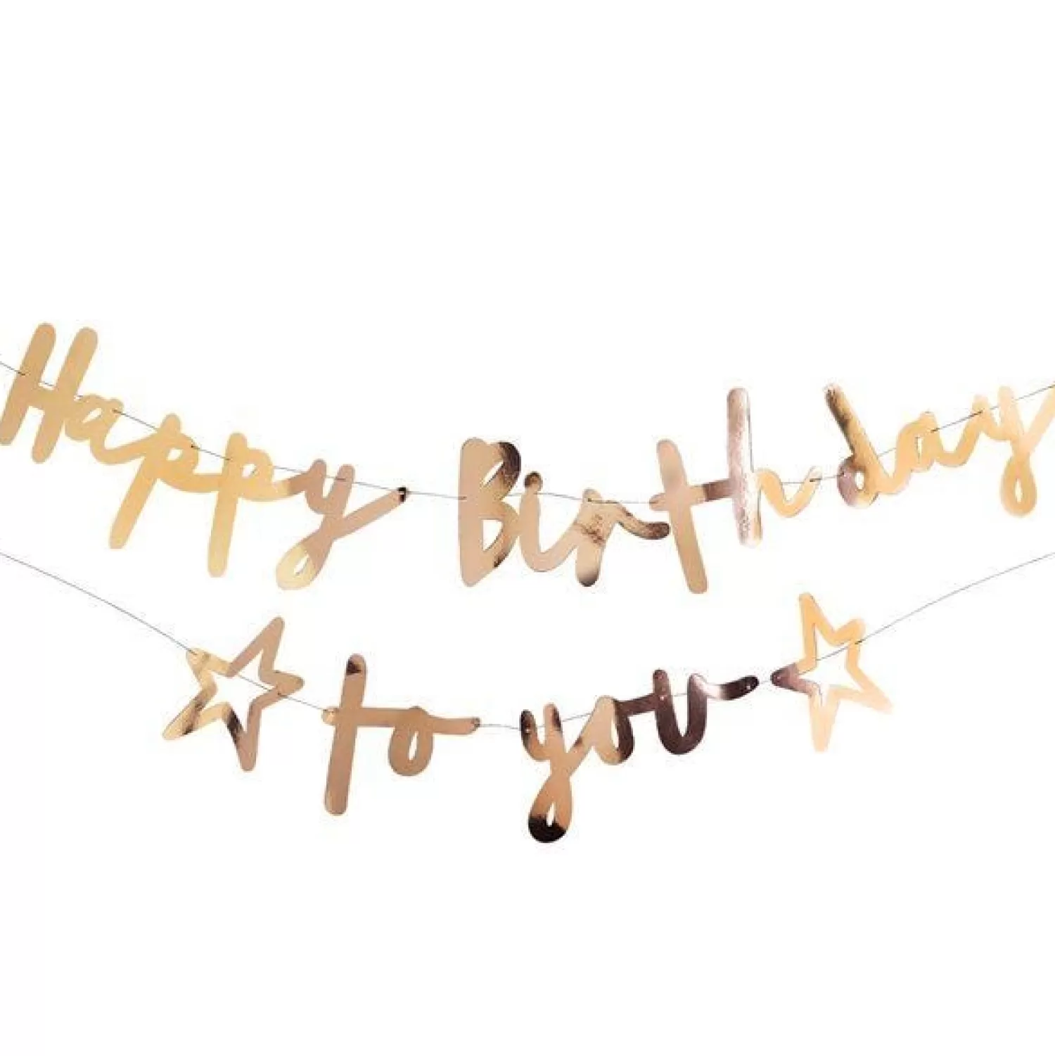 Flash Sale Party Delights Happy Birthday To You Gold Paper Banner - 2M