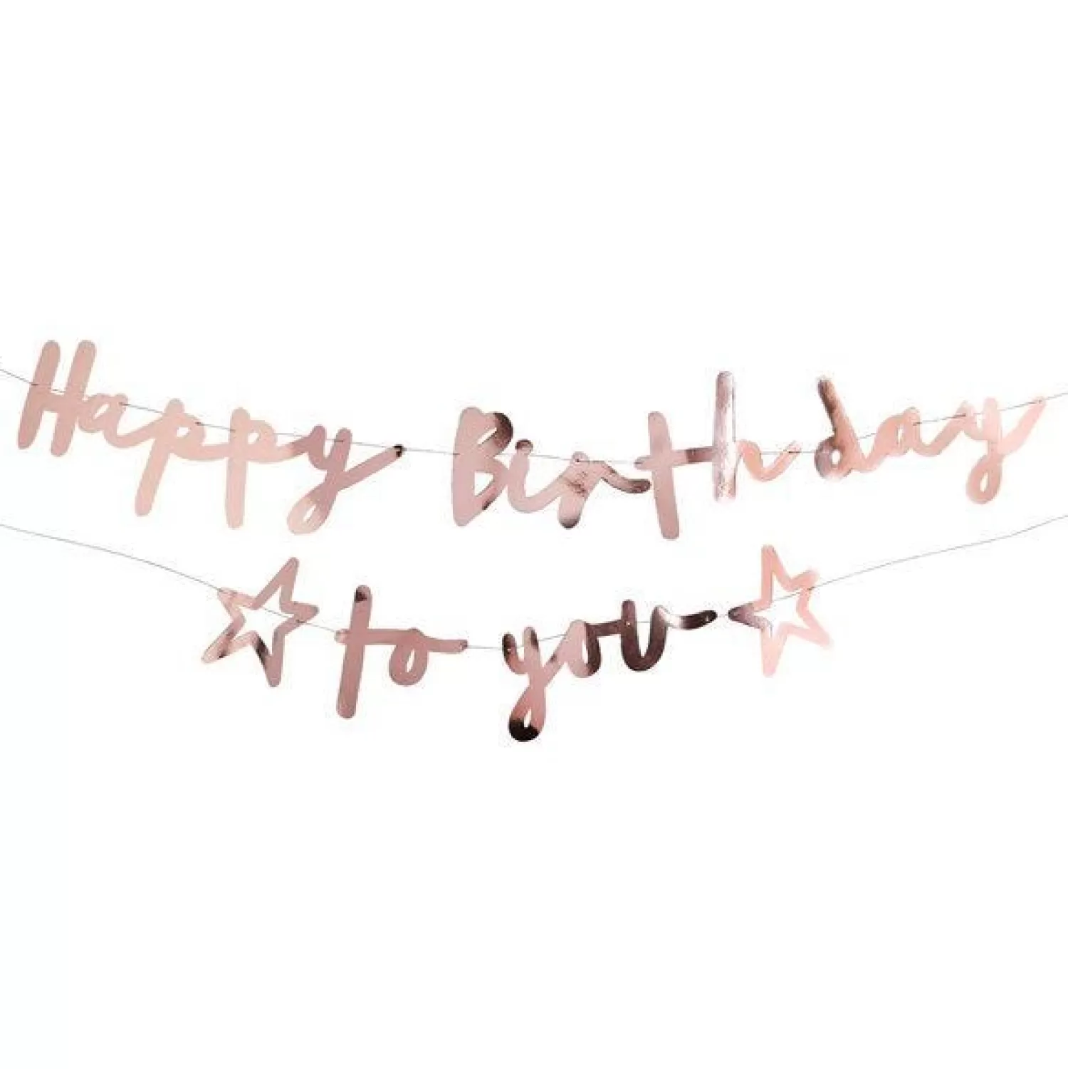 Best Sale Party Delights Happy Birthday To You Rose Gold Paper Banner - 2M