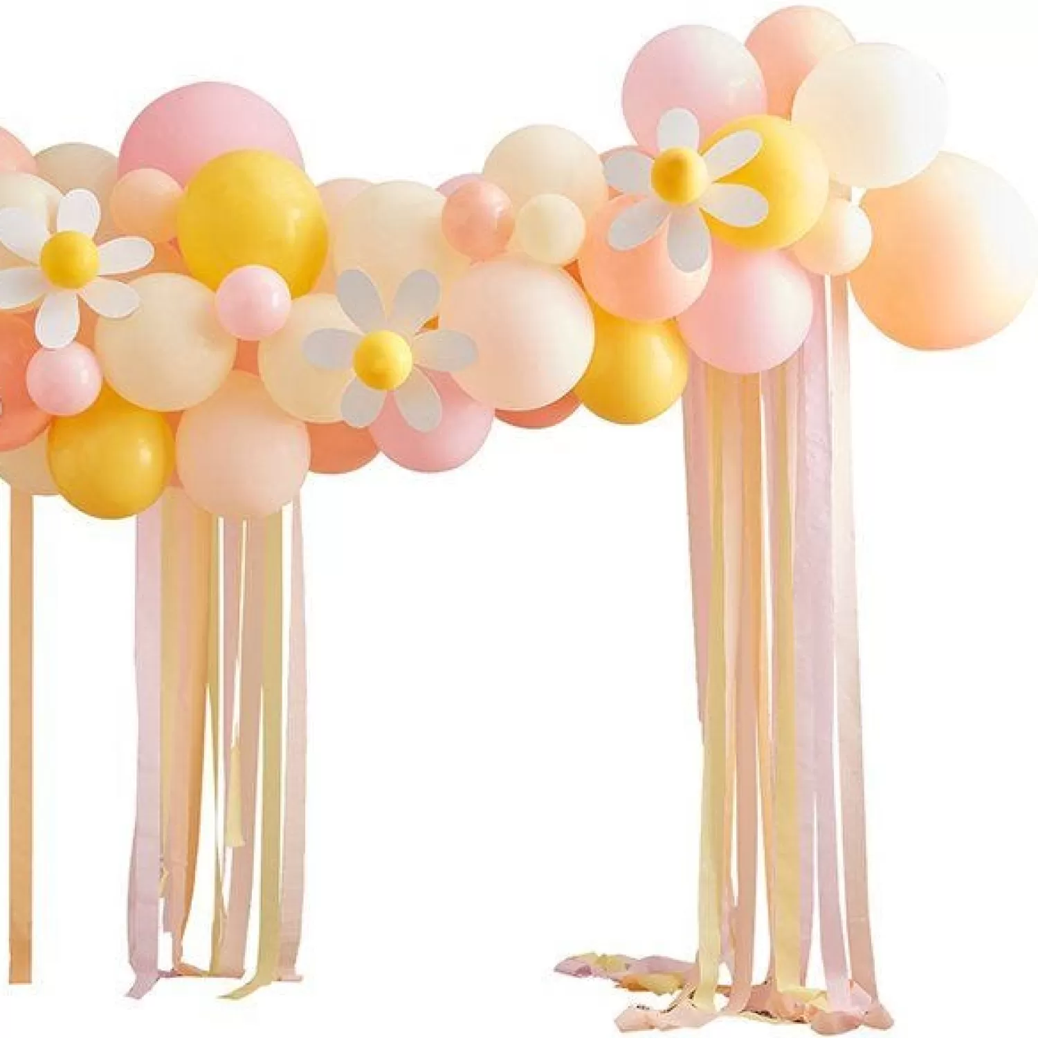 Cheap Party Delights Happy Easter Spring Daisy Balloon Arch - 70 Balloons