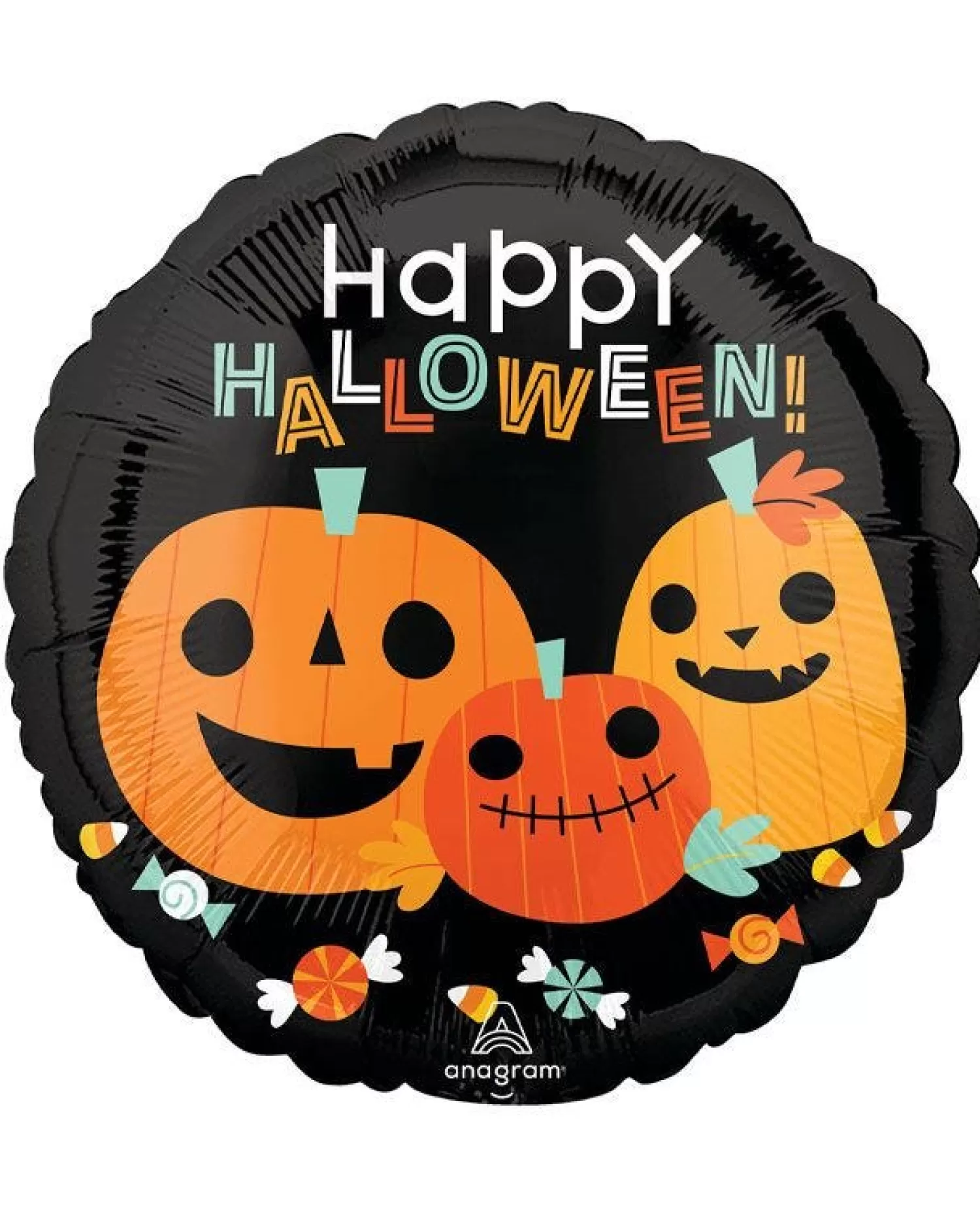 Happy Halloween Pumpkins Balloon - 18" Foil<Party Delights Hot