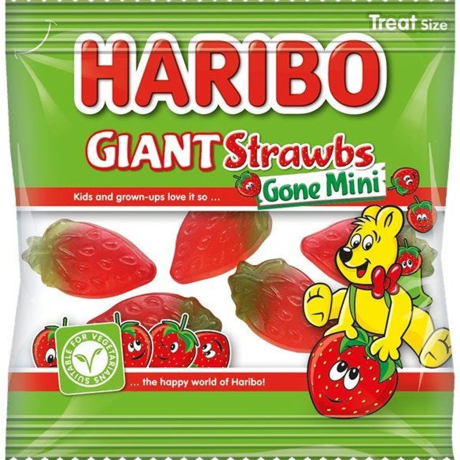 Best Sale Party Delights Haribo Giant Strawbs Gone Mini - 16G