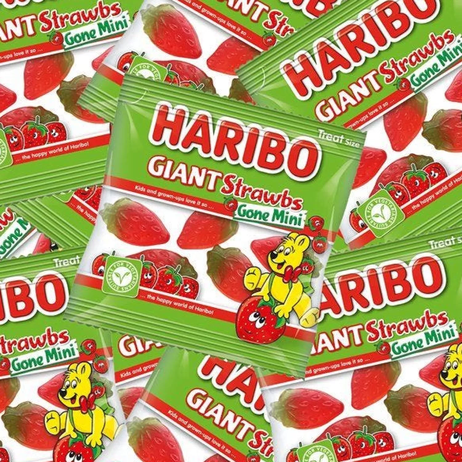 Cheap Party Delights Haribo Giant Strawbs Mini's X100