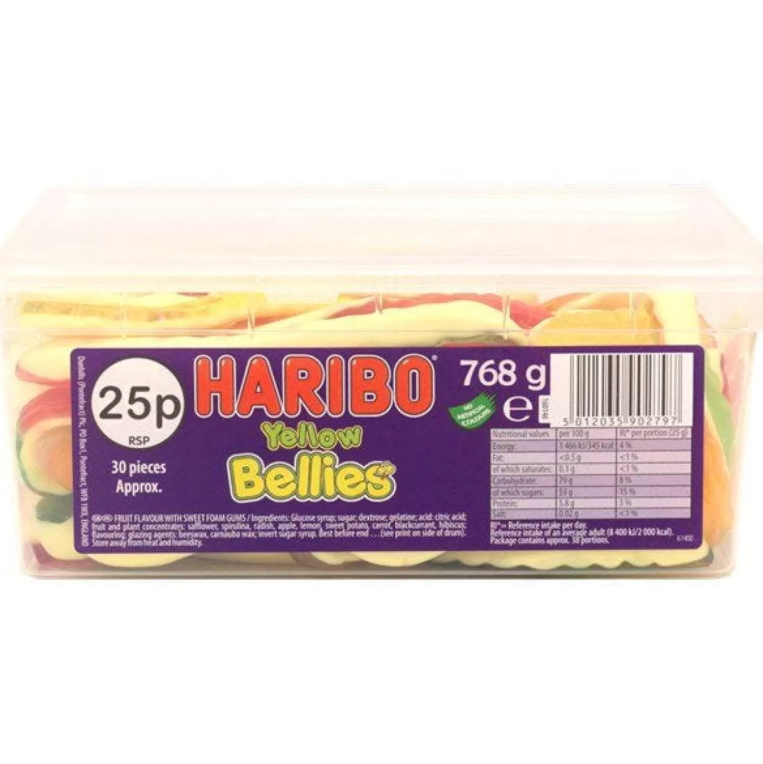 Sale Party Delights Haribo Yellow Bellies Snakes - 768G