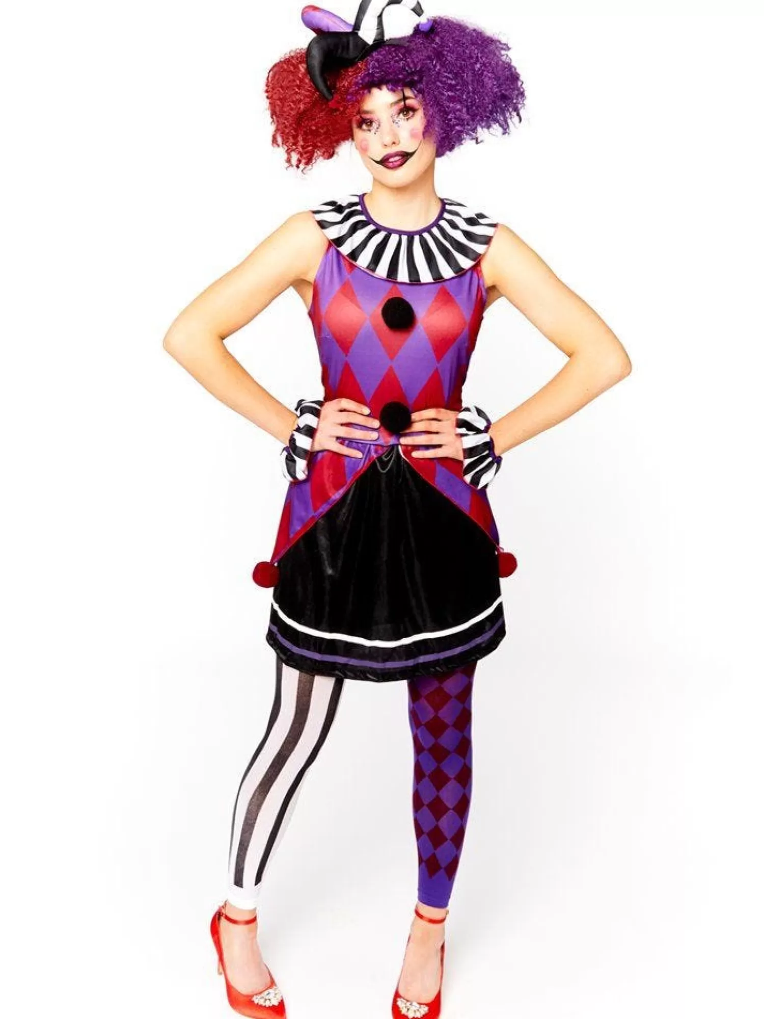 Harlequin Heartbreaker - Adult Costume<Party Delights Online