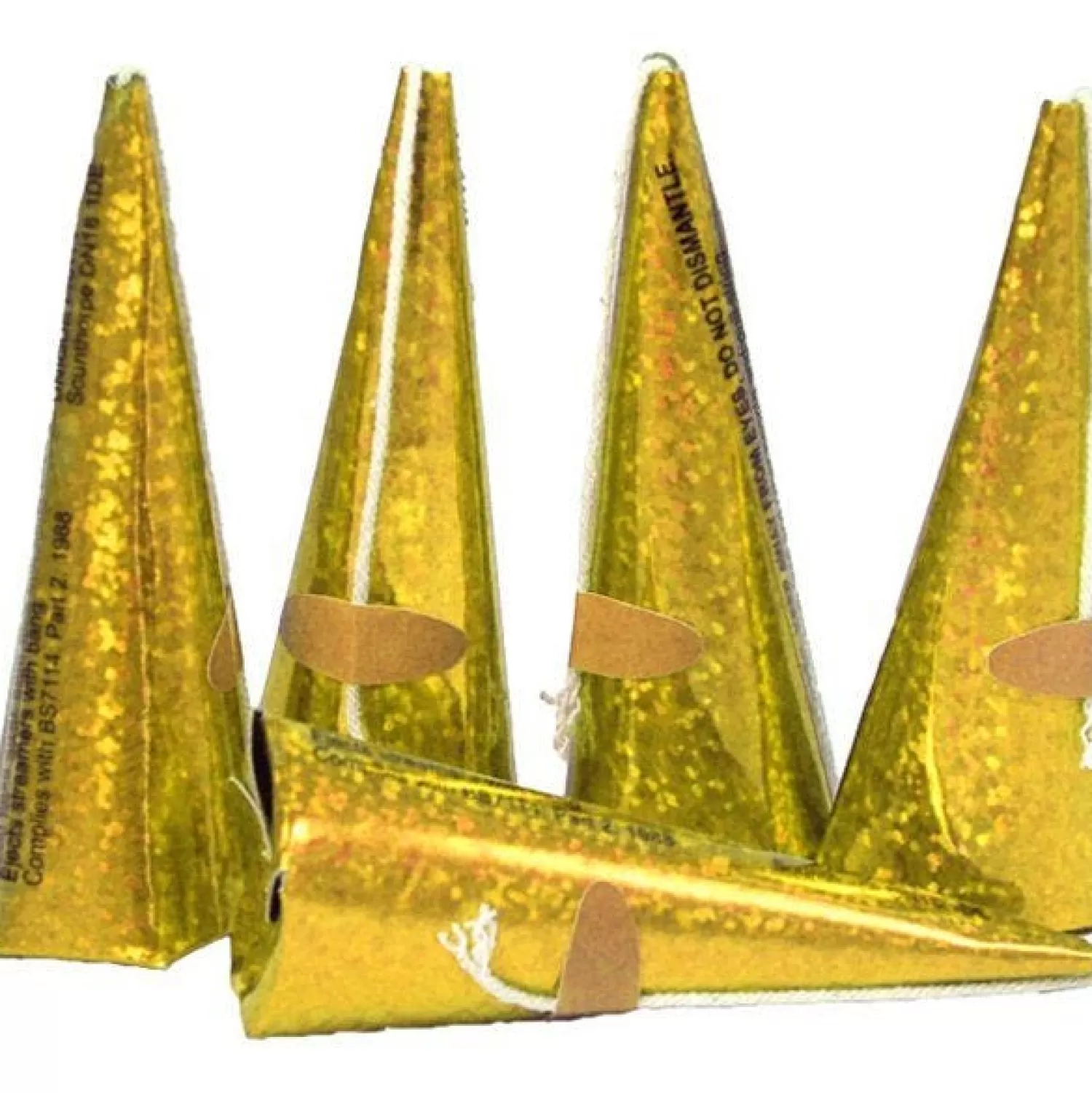 Holographic Gold Cone Party Poppers (10Pk)<Party Delights Best Sale