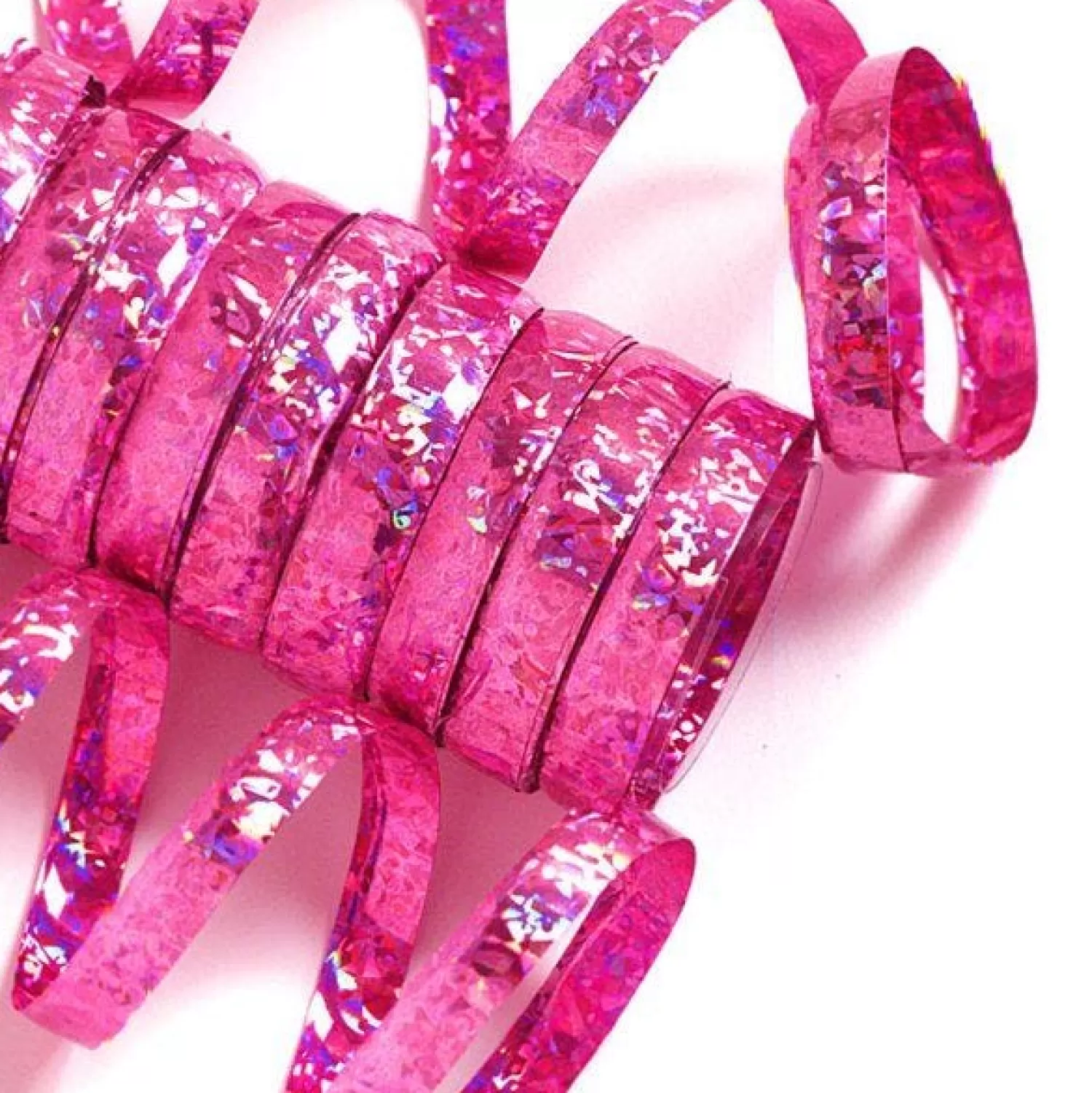 Store Party Delights Hot Pink Holographic Streamers - 10 Coils