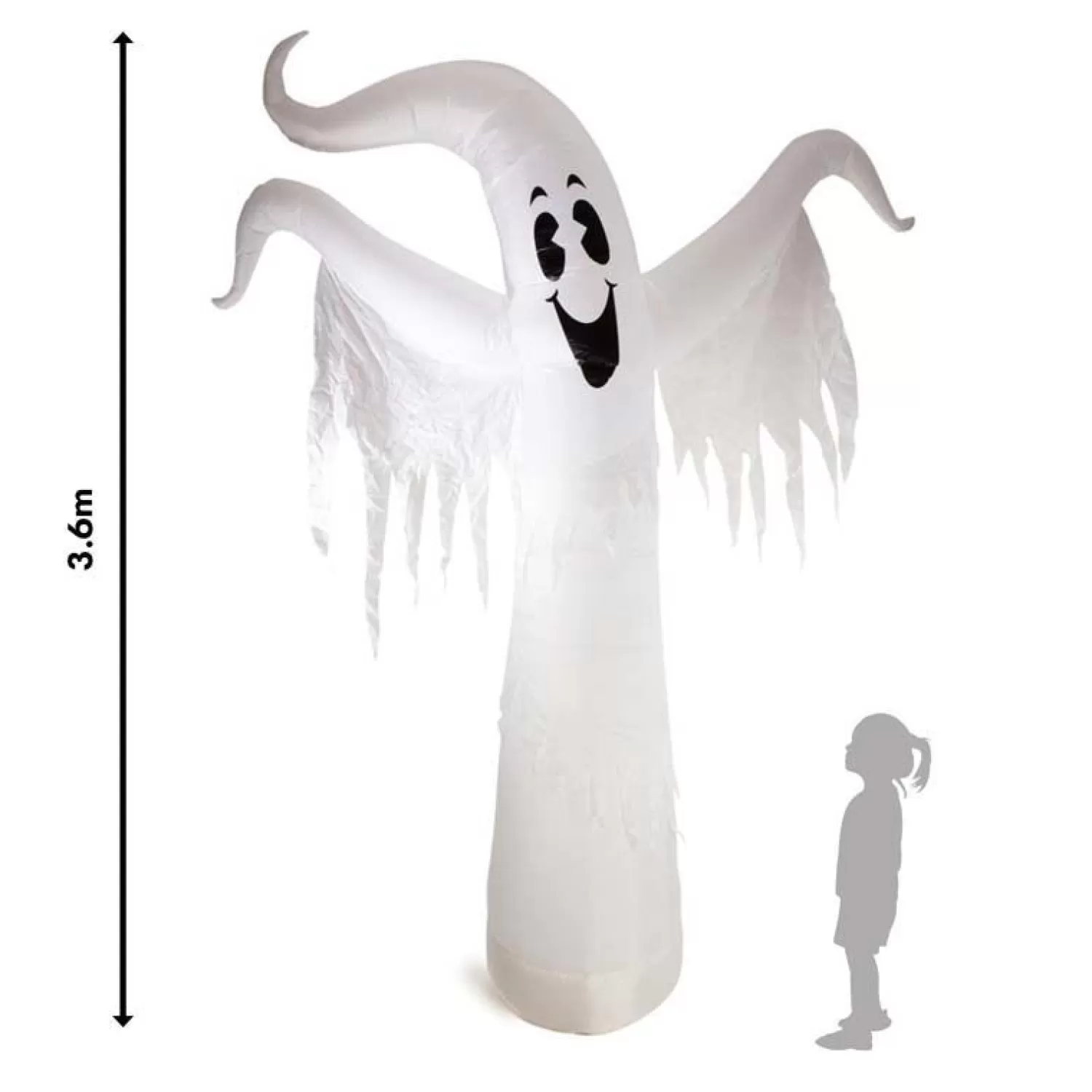 Inflatable Colour Changing Ghost - 3.6M<Party Delights Best Sale