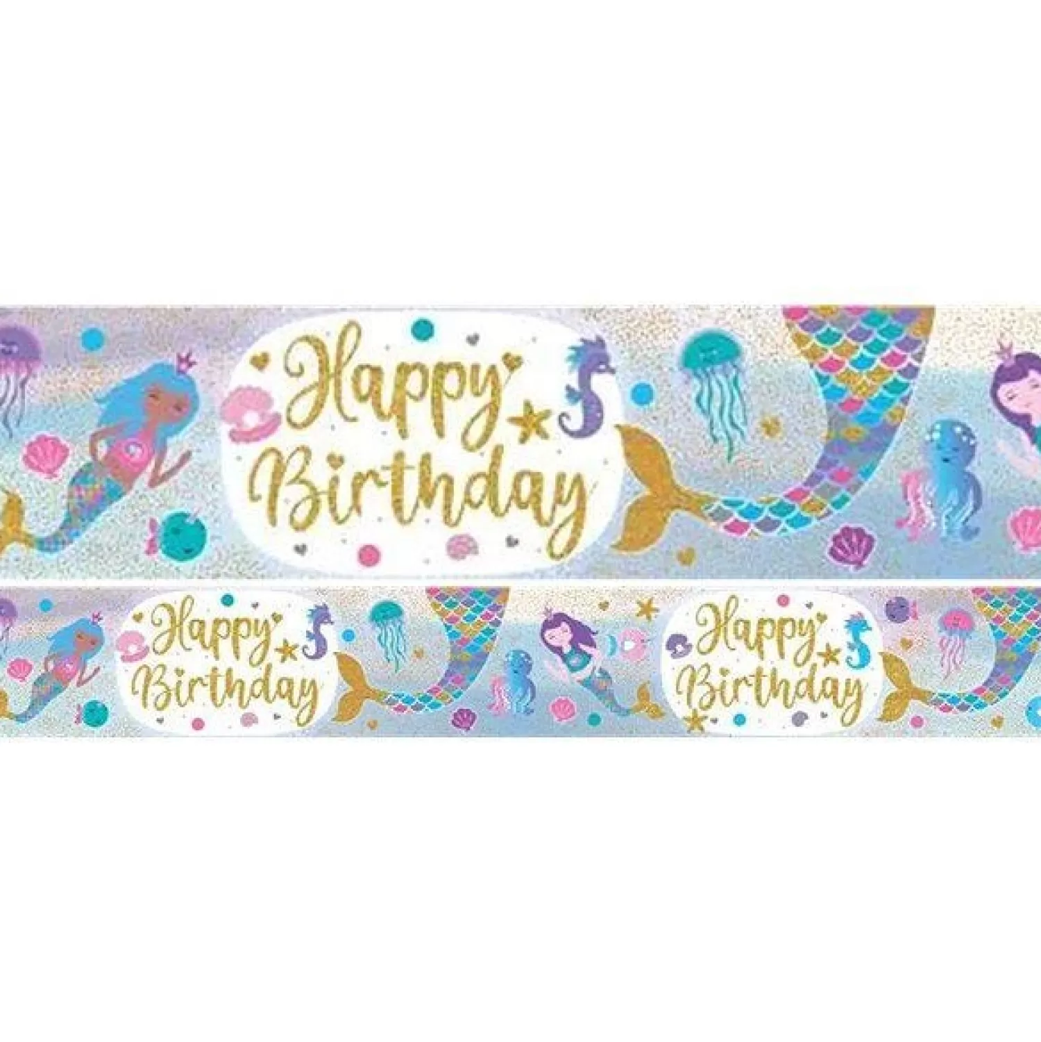 Outlet Party Delights Iridecent Mermaid Happy Birthday Banner - 2.7M