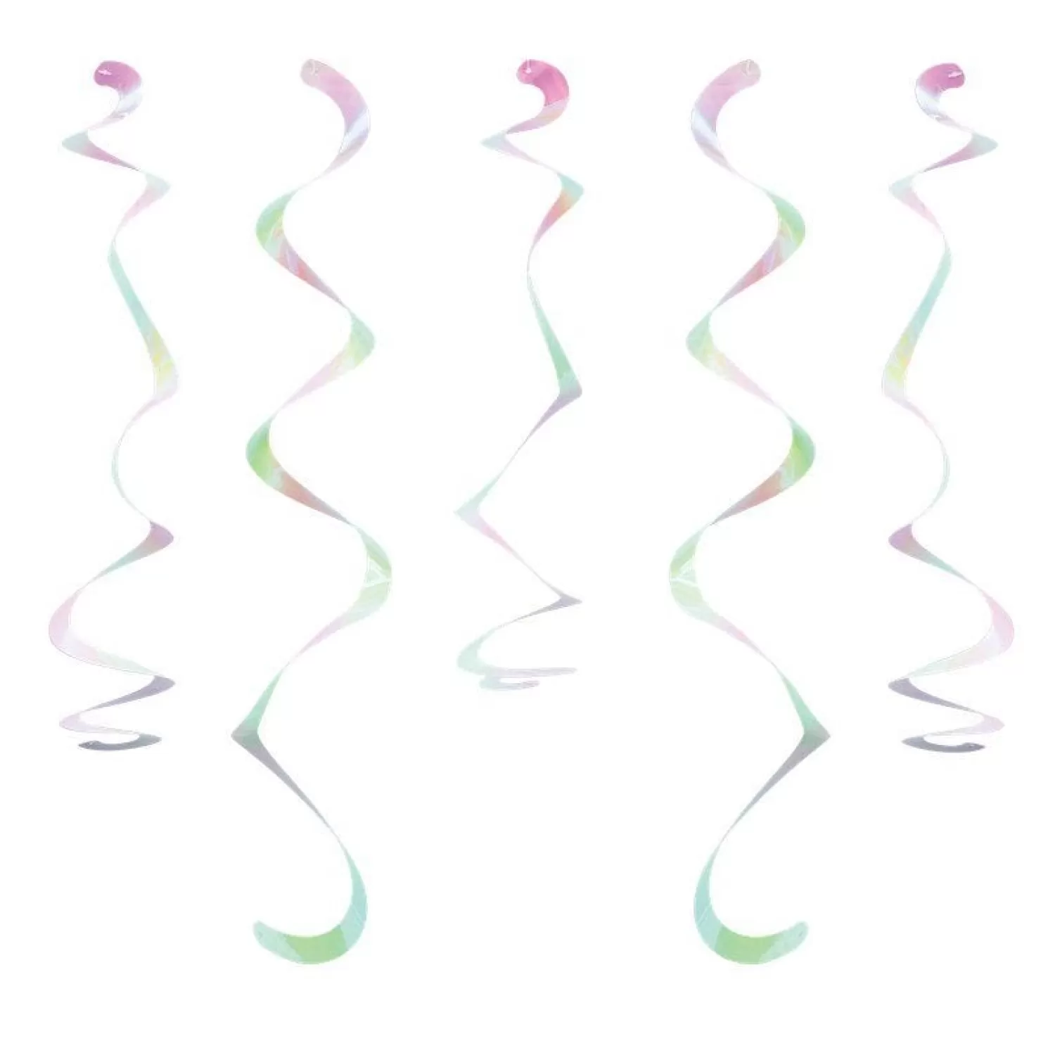 Best Party Delights Iridescent Hanging Swirls - 45Cm (10Pk)