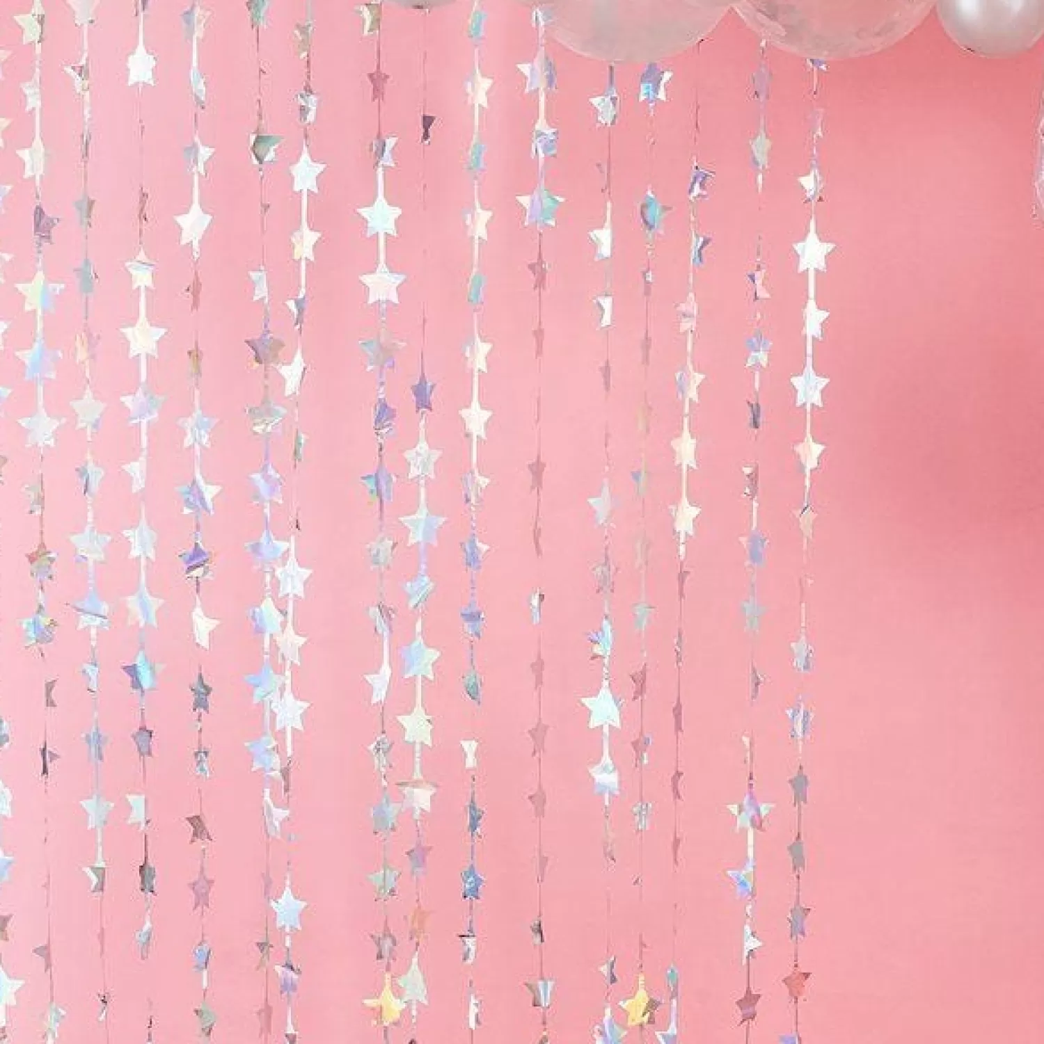 Cheap Party Delights Iridescent Star Curtain Backdrop - 2.2M X 1.2M