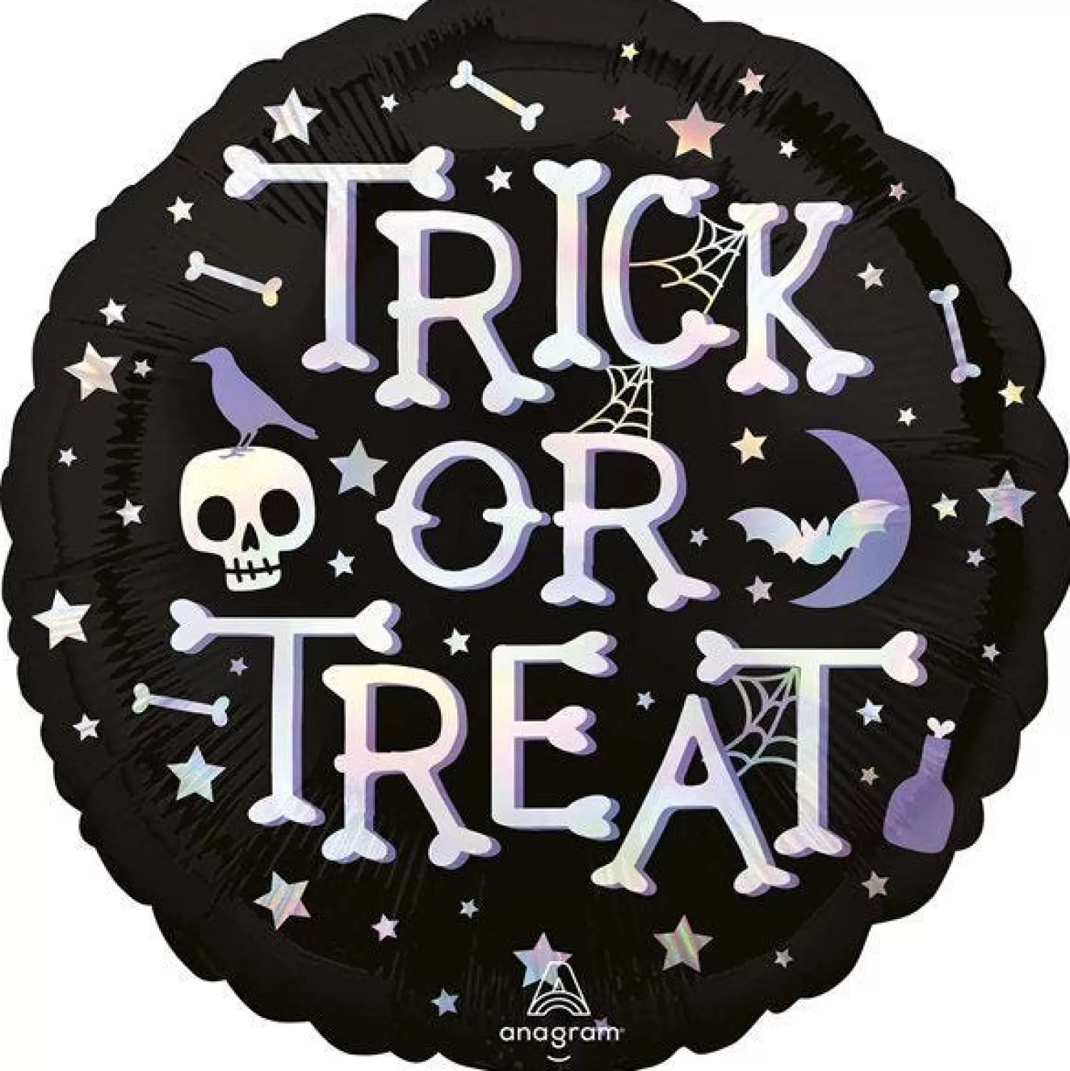 Iridescent 'Trick Or Treat' Balloon - 18" Foil<Party Delights Store