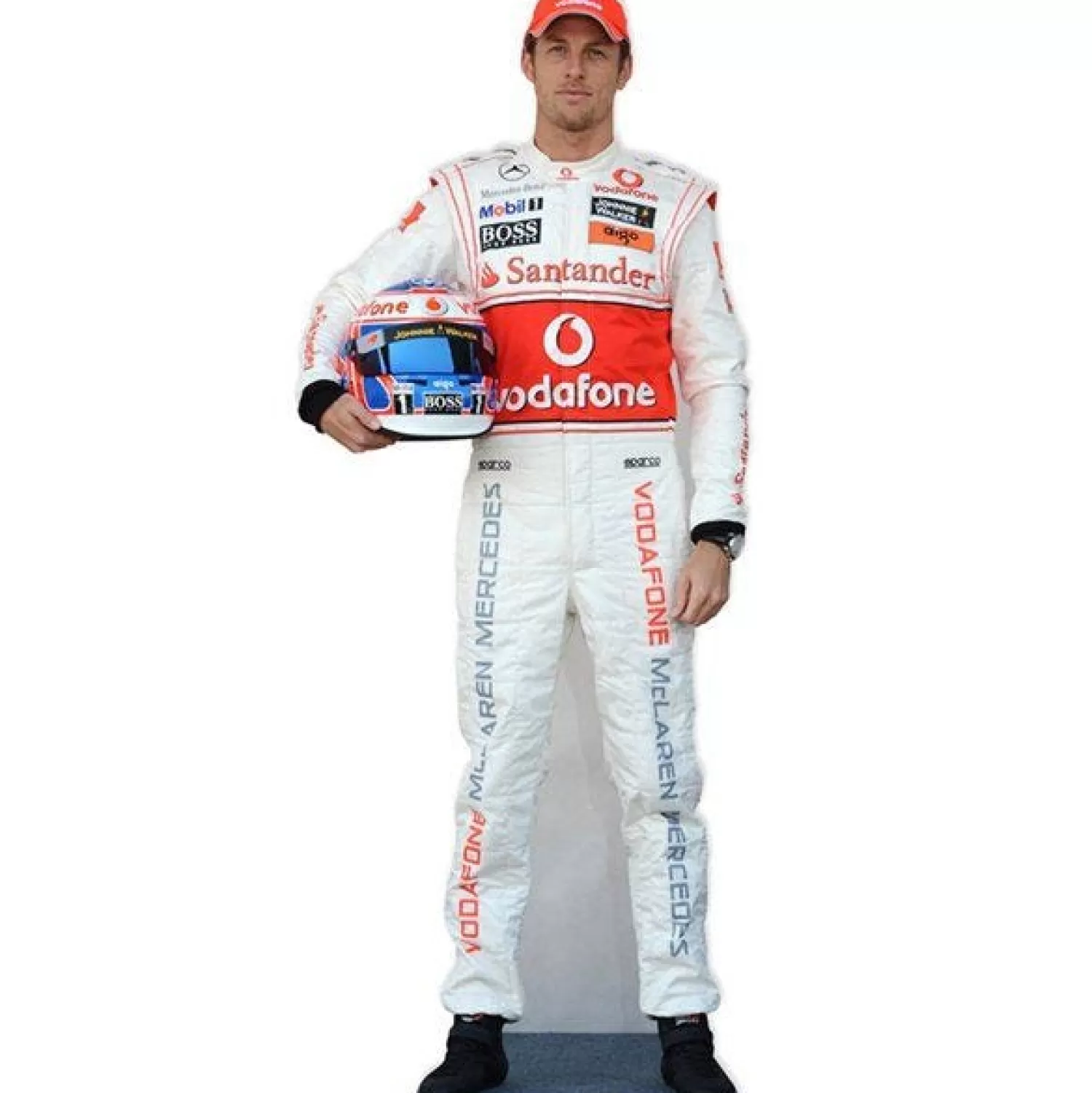 Outlet Party Delights Jenson Button Cardboard Cutout - 184Cm X 76Cm