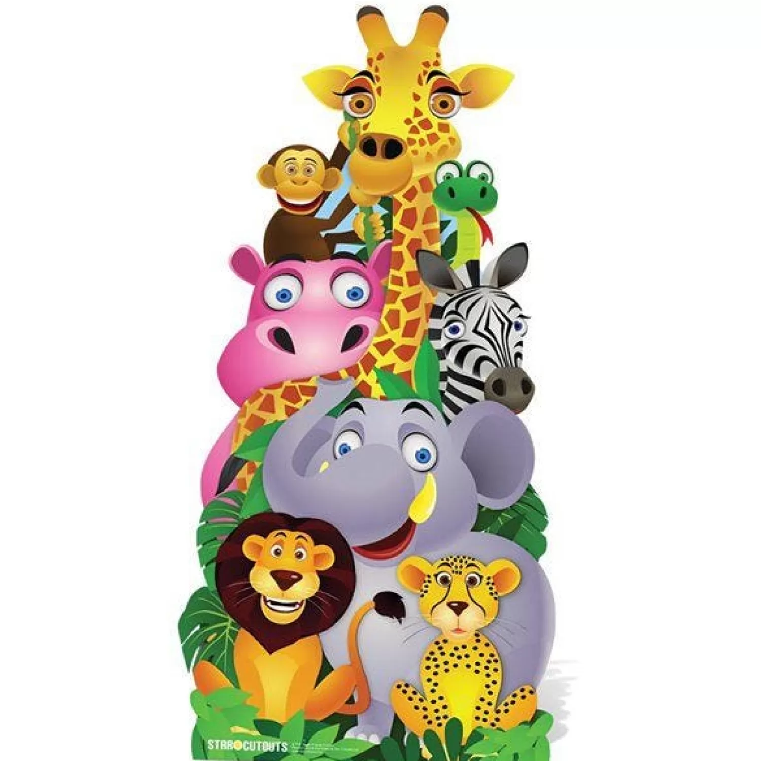 New Party Delights Jungle Friends Cardboard Cutout - 160Cm X 78Cm