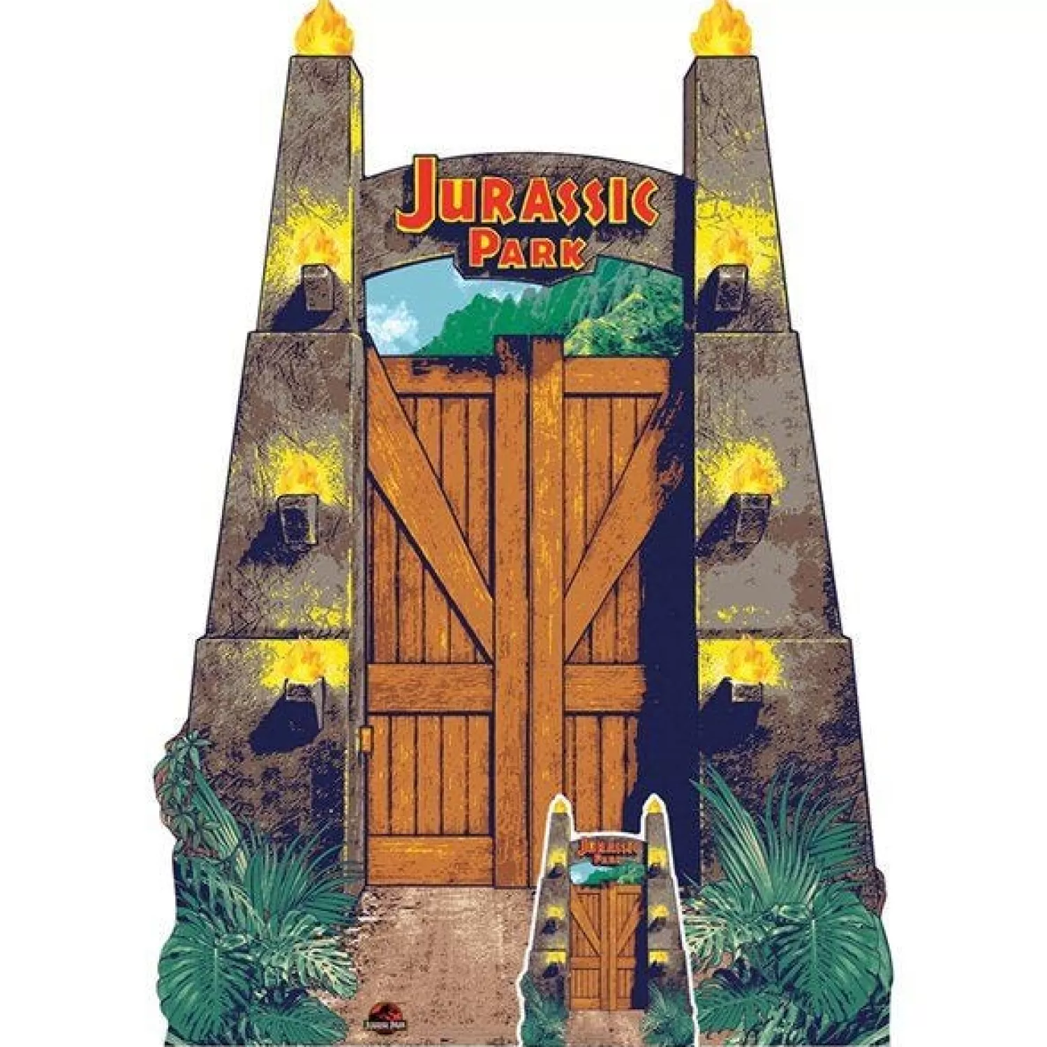 Fashion Party Delights Jurassic Park Entrance Sign Cutout - 131Cm X 92Cm