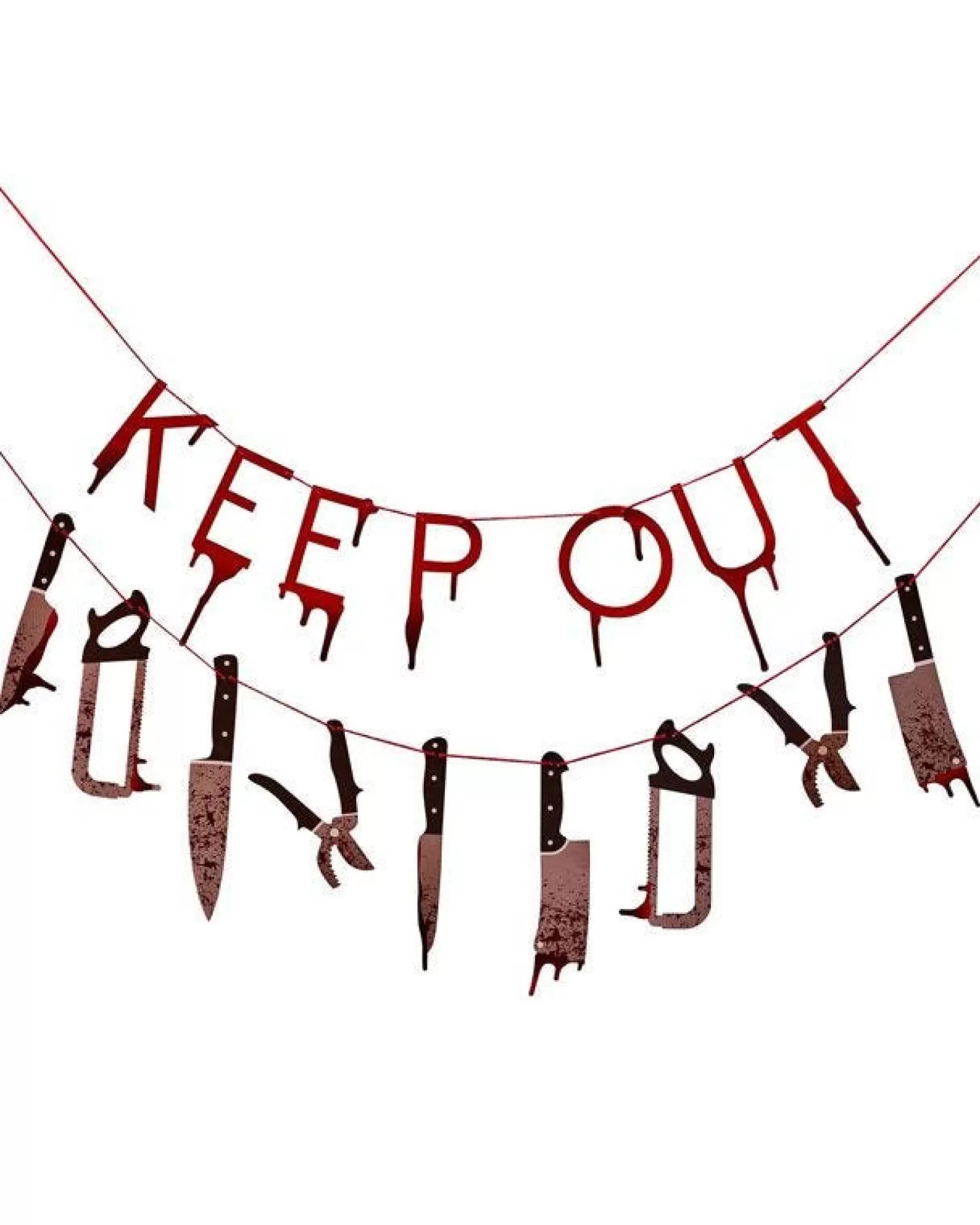 Keep Out Blood Drip & Weapon Garland<Party Delights Cheap