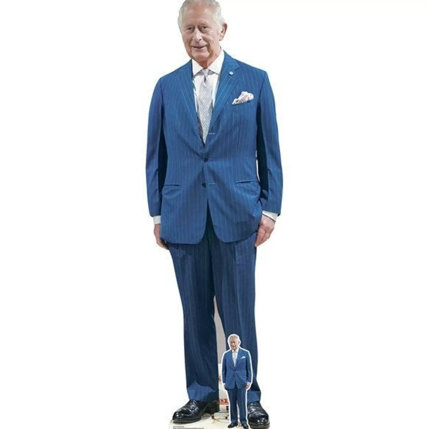 Shop Party Delights King Charles Blue Suit Cardboard Cutout - 179Cm X 56Cm