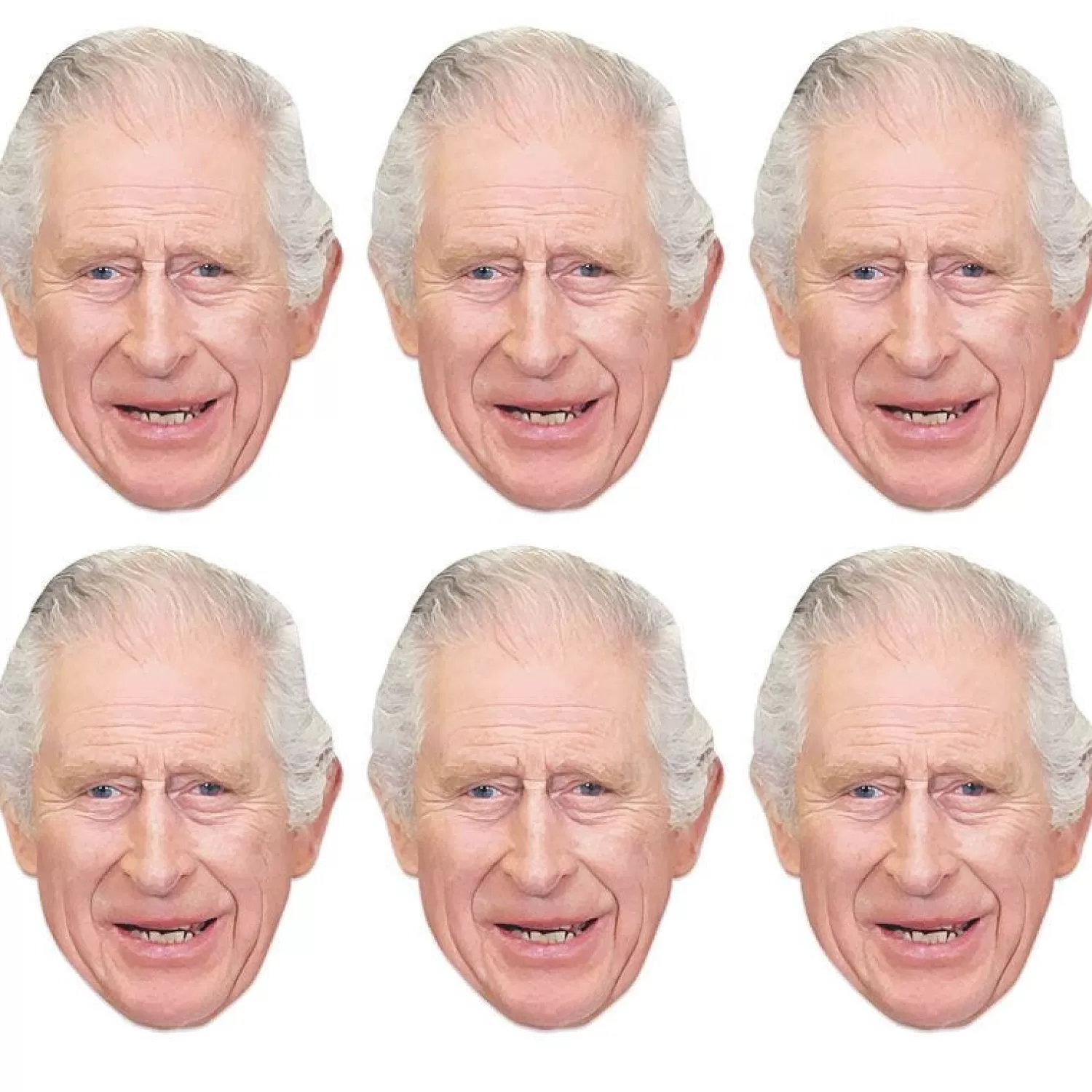 Discount Party Delights King Charles Iii Card Masks (6Pk)