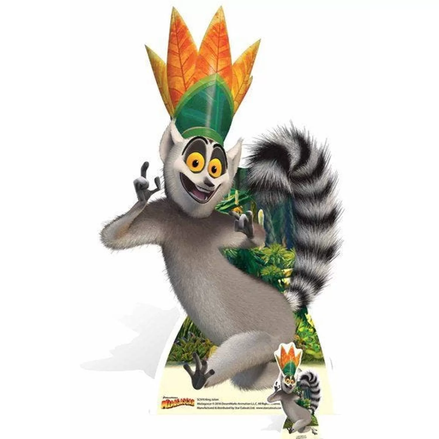 Store Party Delights King Julien Madagascar Cardboard Cutout - 90Cm X 55Cm