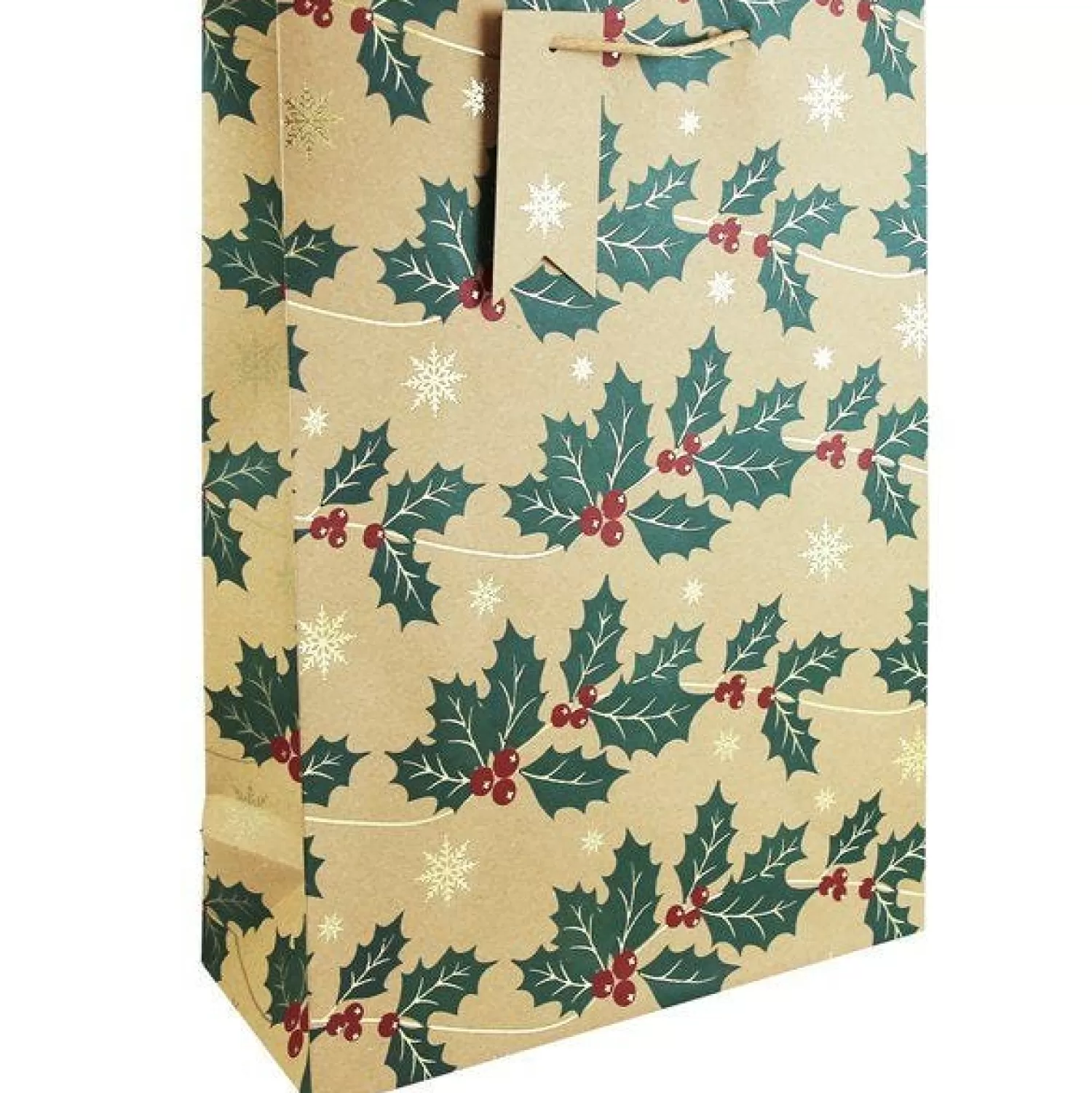 Kraft Holly Exta Large Gift Bag - 45.5Cm X 33Cm<Party Delights Fashion