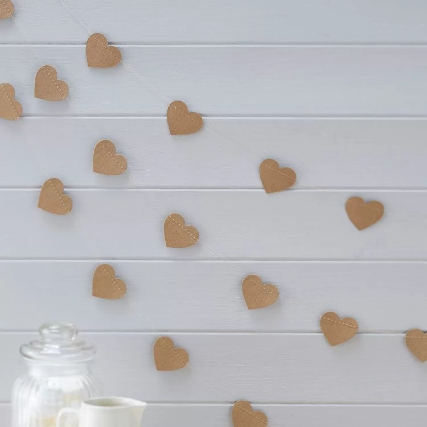 Store Party Delights Kraft Paper Heart Garland - 5M