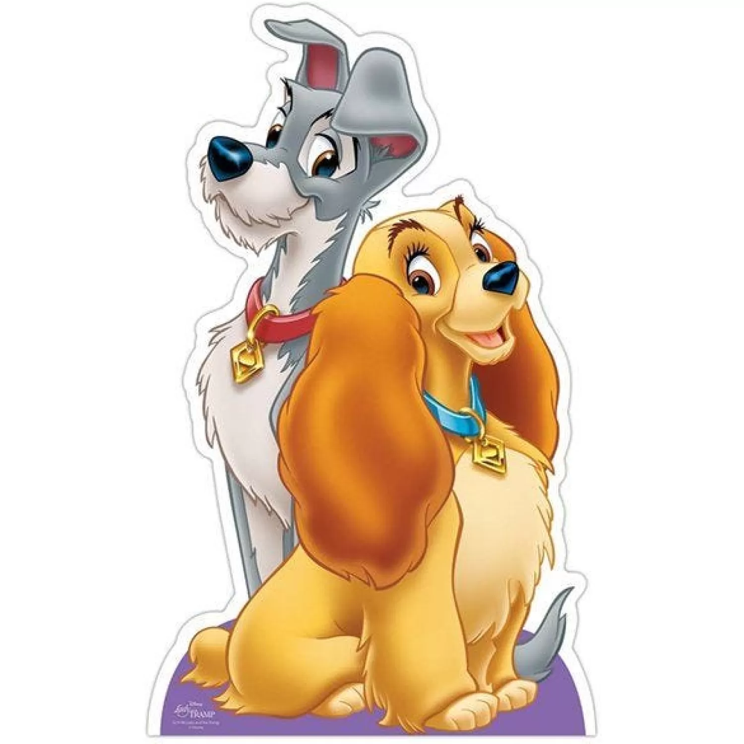 Best Party Delights Lady And The Tramp Cardboard Cutout - 92Cm X 56Cm