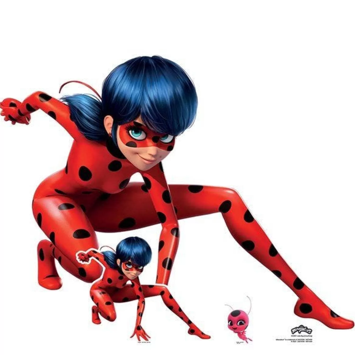 Flash Sale Party Delights Lady Bug Miraculous Cardboard Cutout - 93Cm X 116Cm