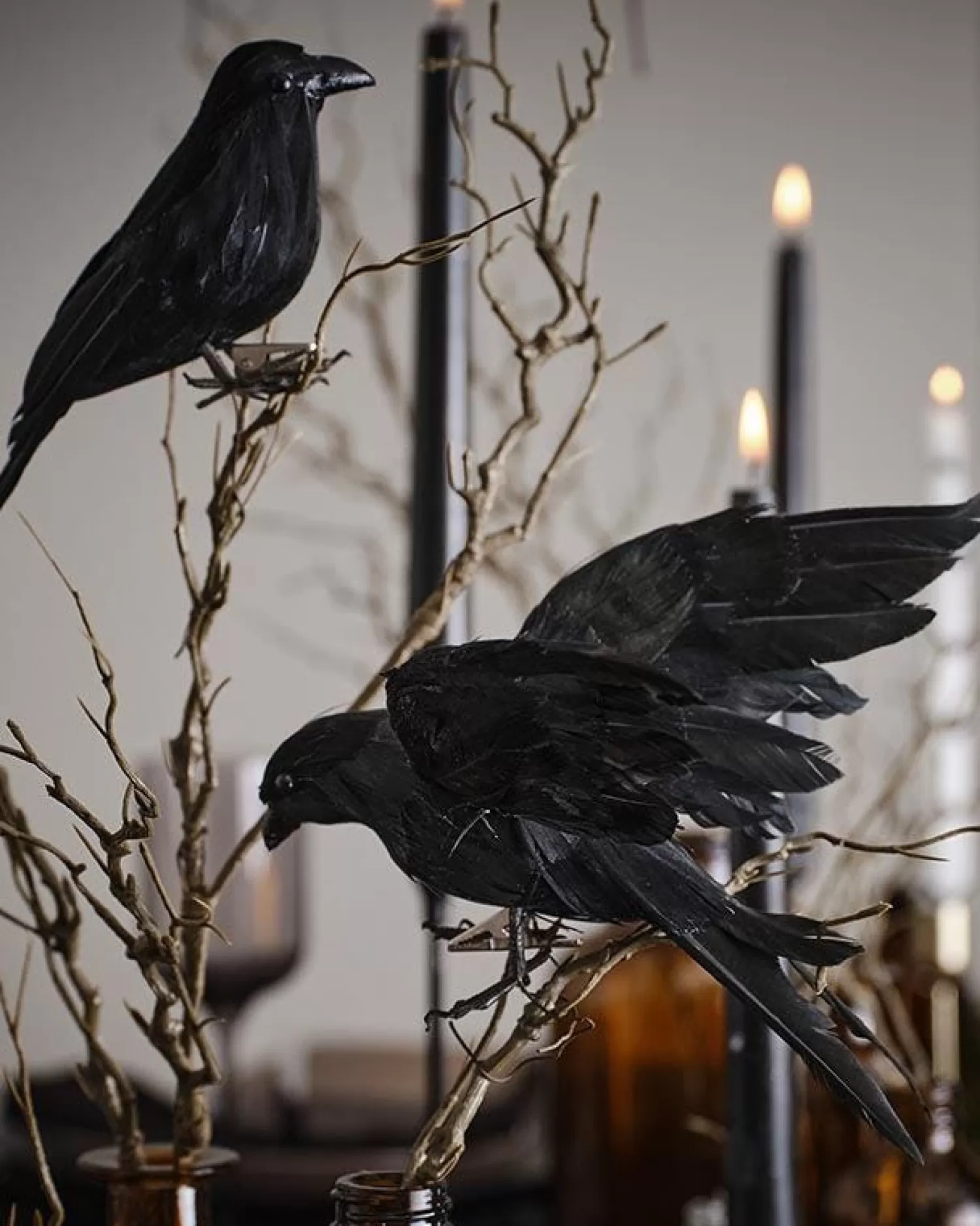 Large Crows Clip On Decorations (2Pk)<Party Delights Hot