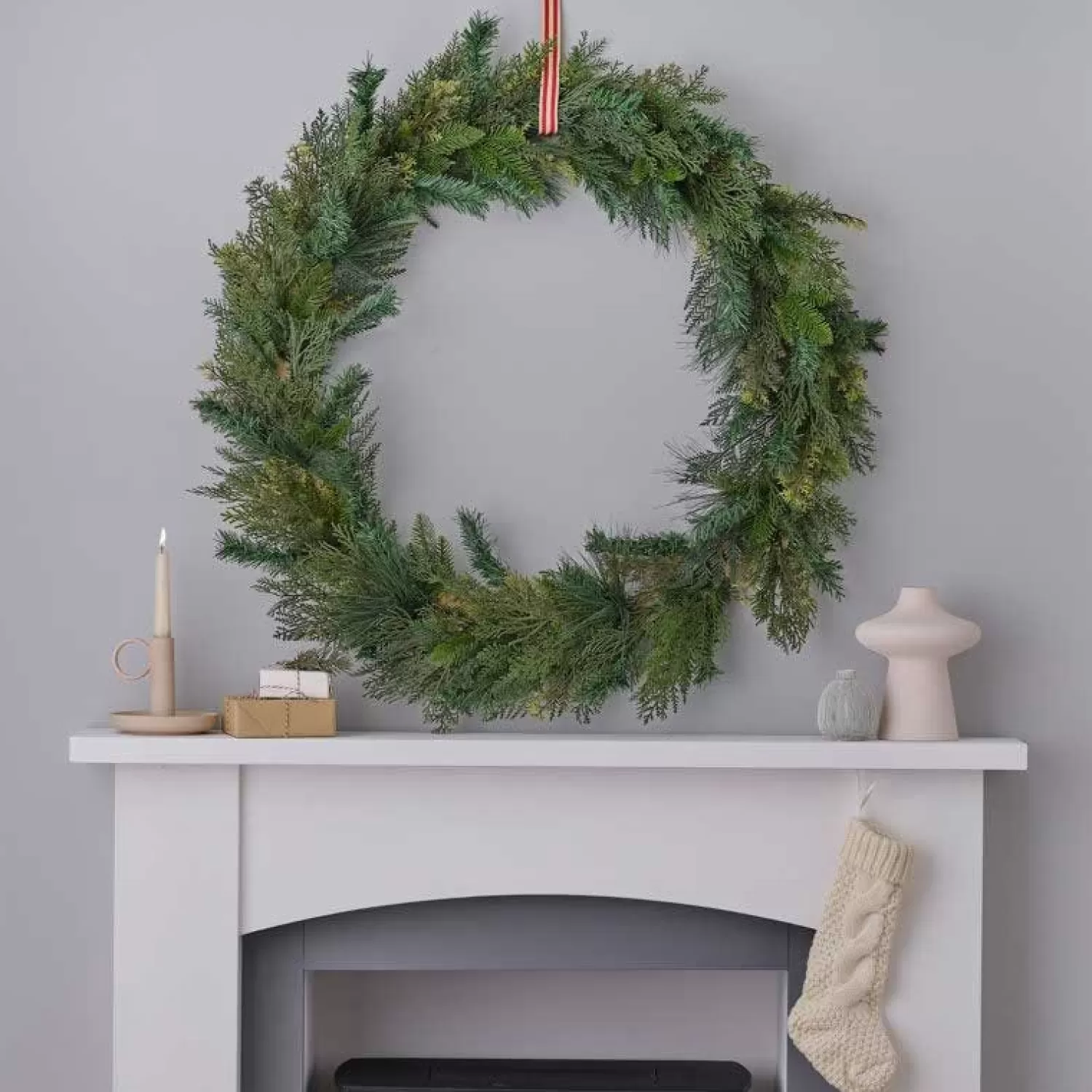 Large Foliage Christmas Wreath - 90Cm<Party Delights Best