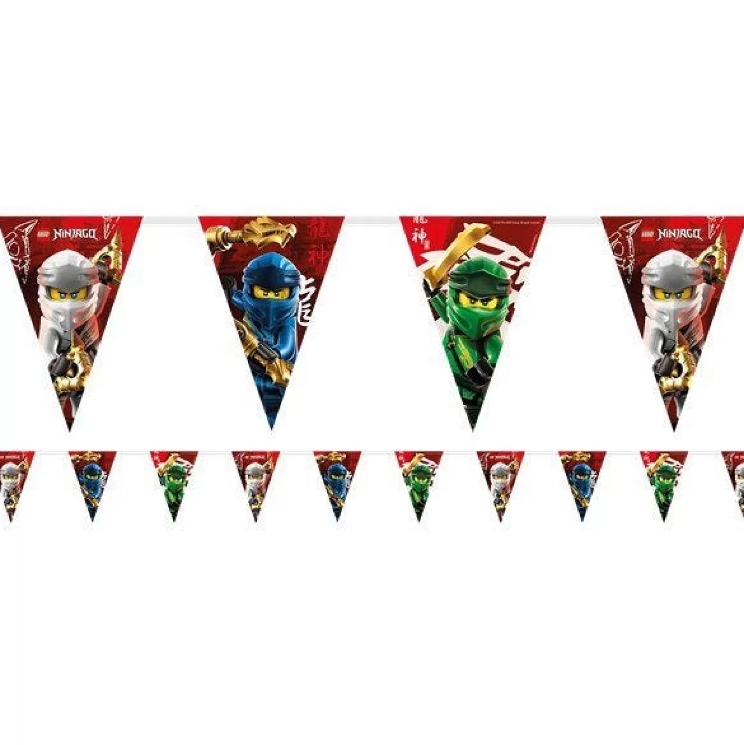 Hot Party Delights Lego Ninjago Paper Flag Bunting