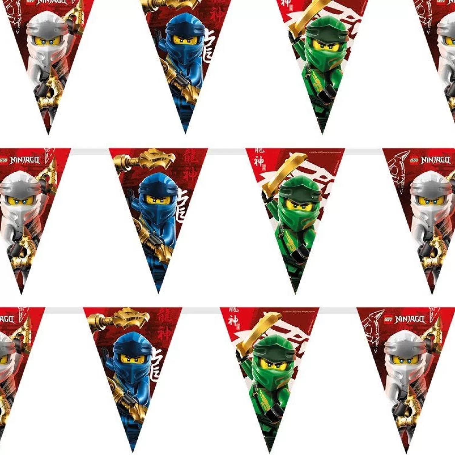 Hot Party Delights Lego Ninjago Paper Flag Bunting