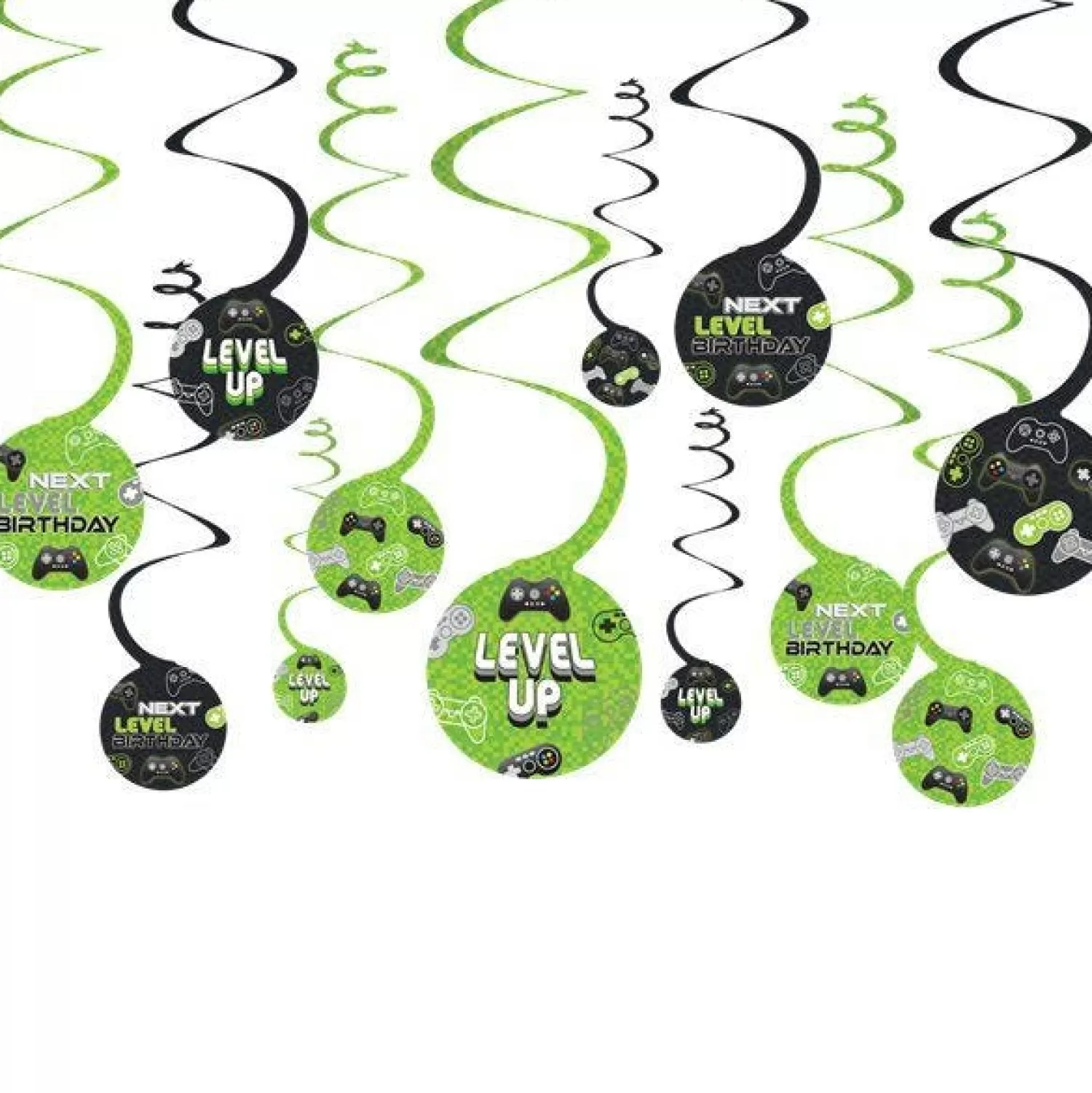 Best Party Delights Level Up Swirl Decorations (12Pk)