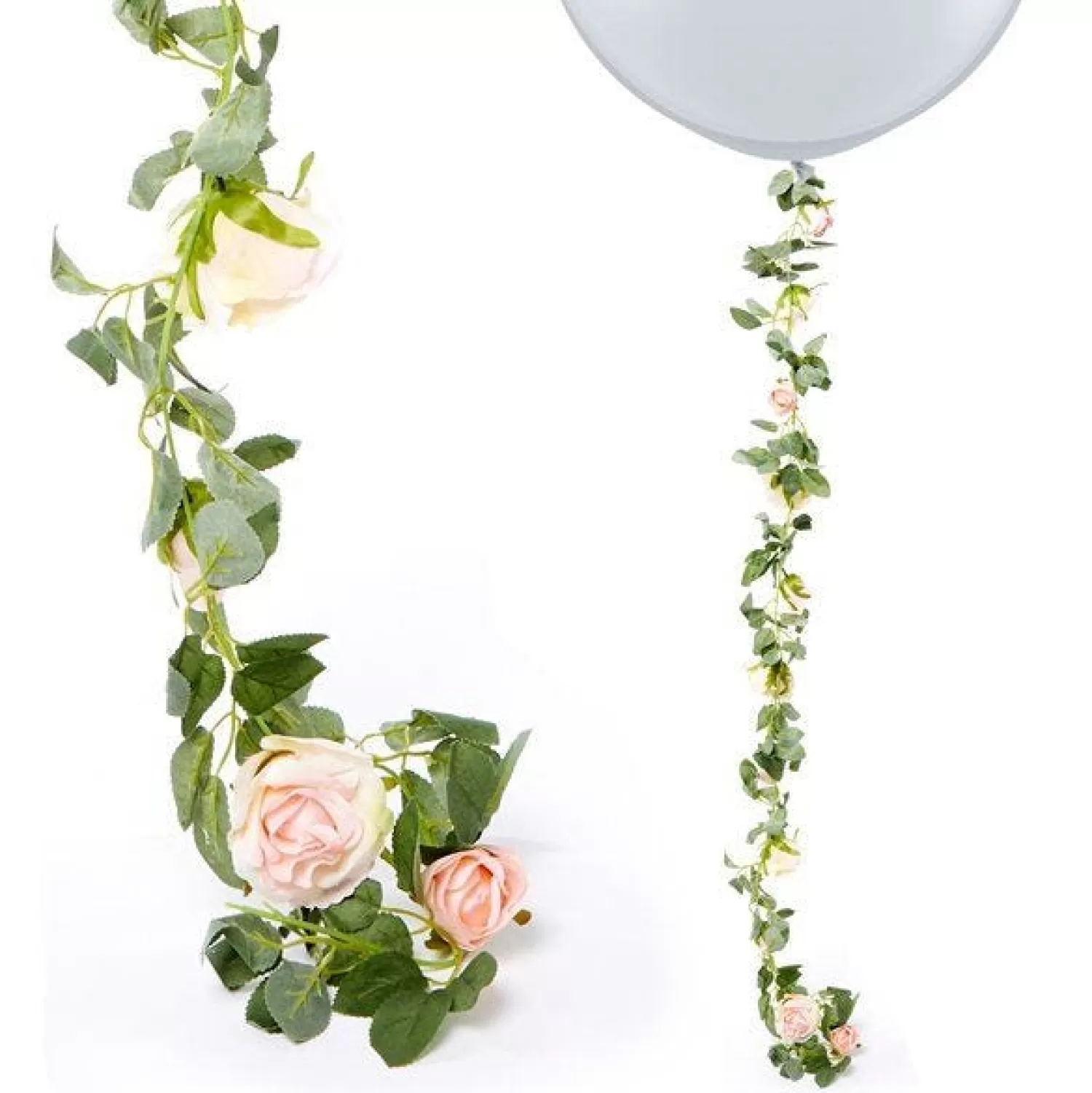 Discount Party Delights Light Pink Rose Garland - 1.75M