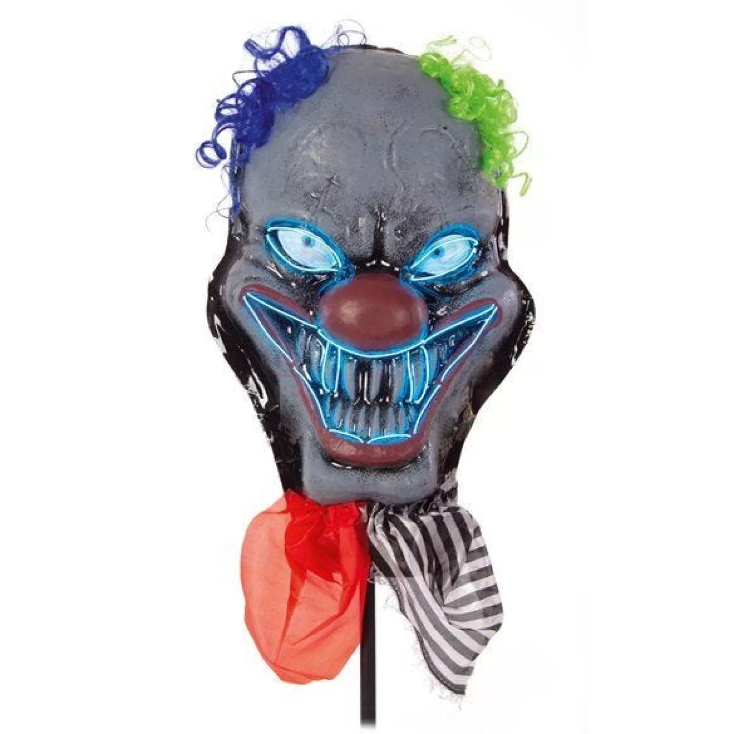 Lights Up Clown Head Stake - 83Cm<Party Delights Outlet