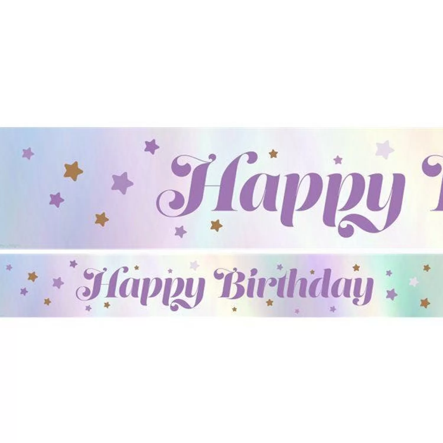 New Party Delights Lilac Happy Birthday Paper Banners - 1M (3Pk)