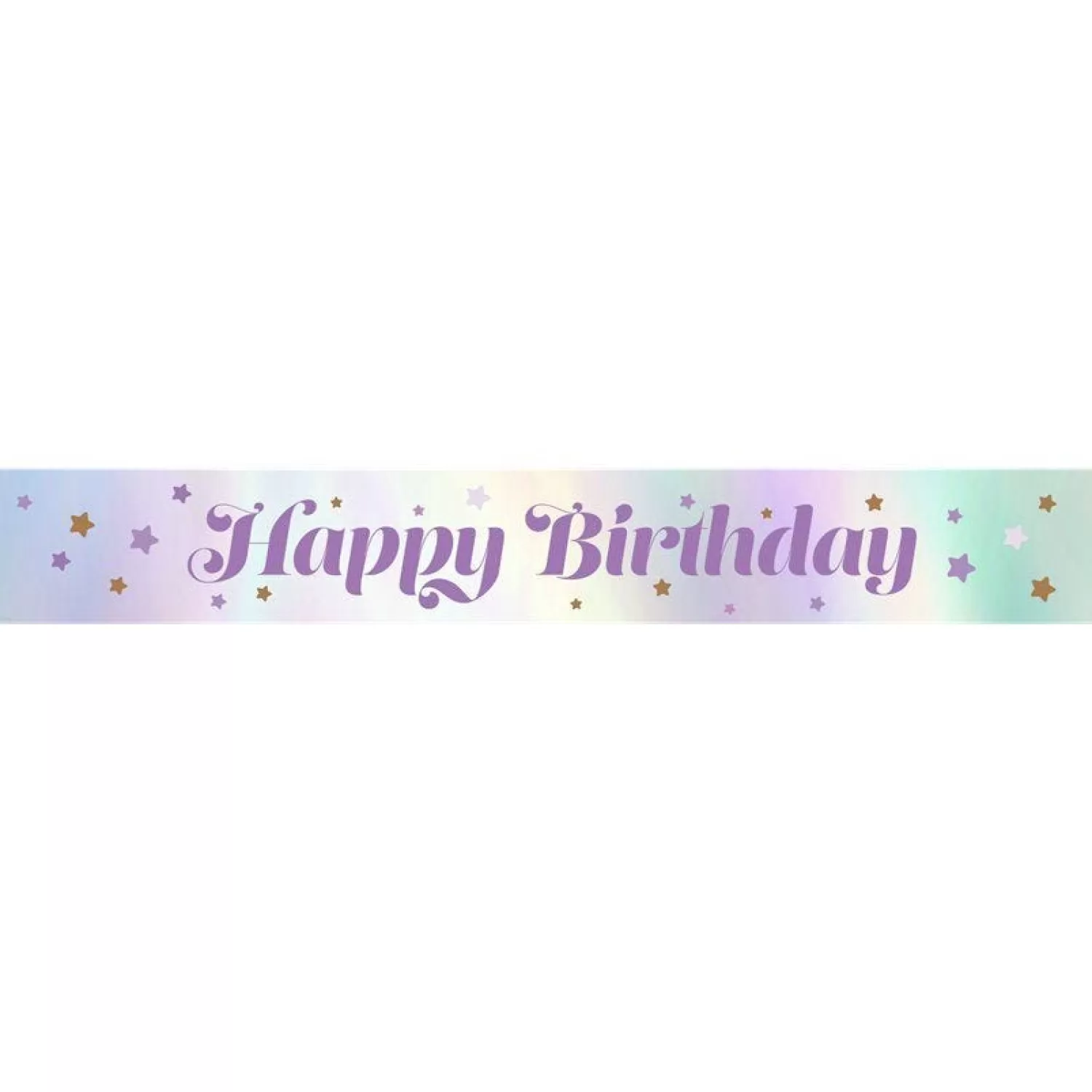 New Party Delights Lilac Happy Birthday Paper Banners - 1M (3Pk)