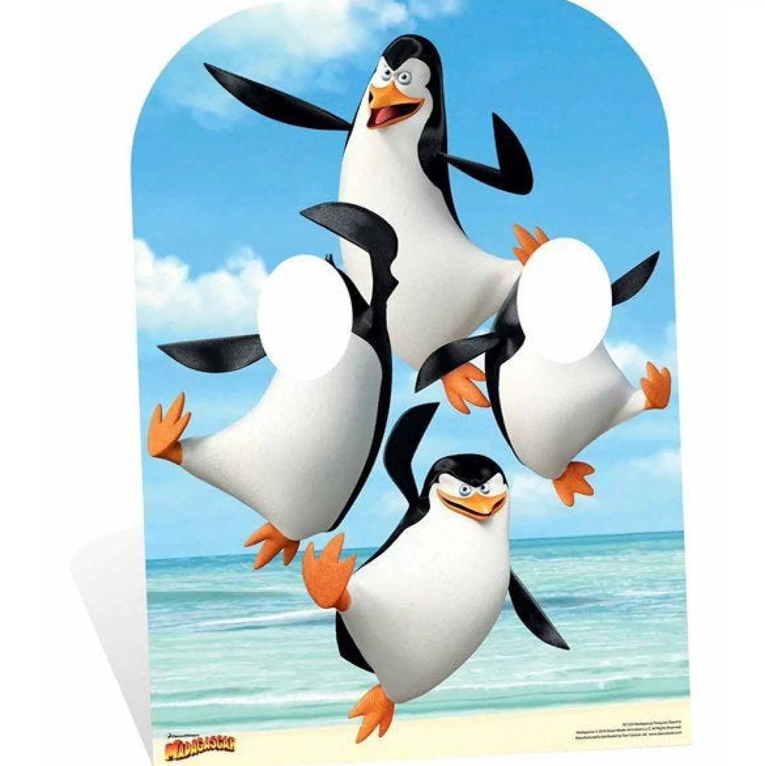 Clearance Party Delights Madagascar Penguins Stand-In Cardboard Photo Prop - 183Cm X 61Cm