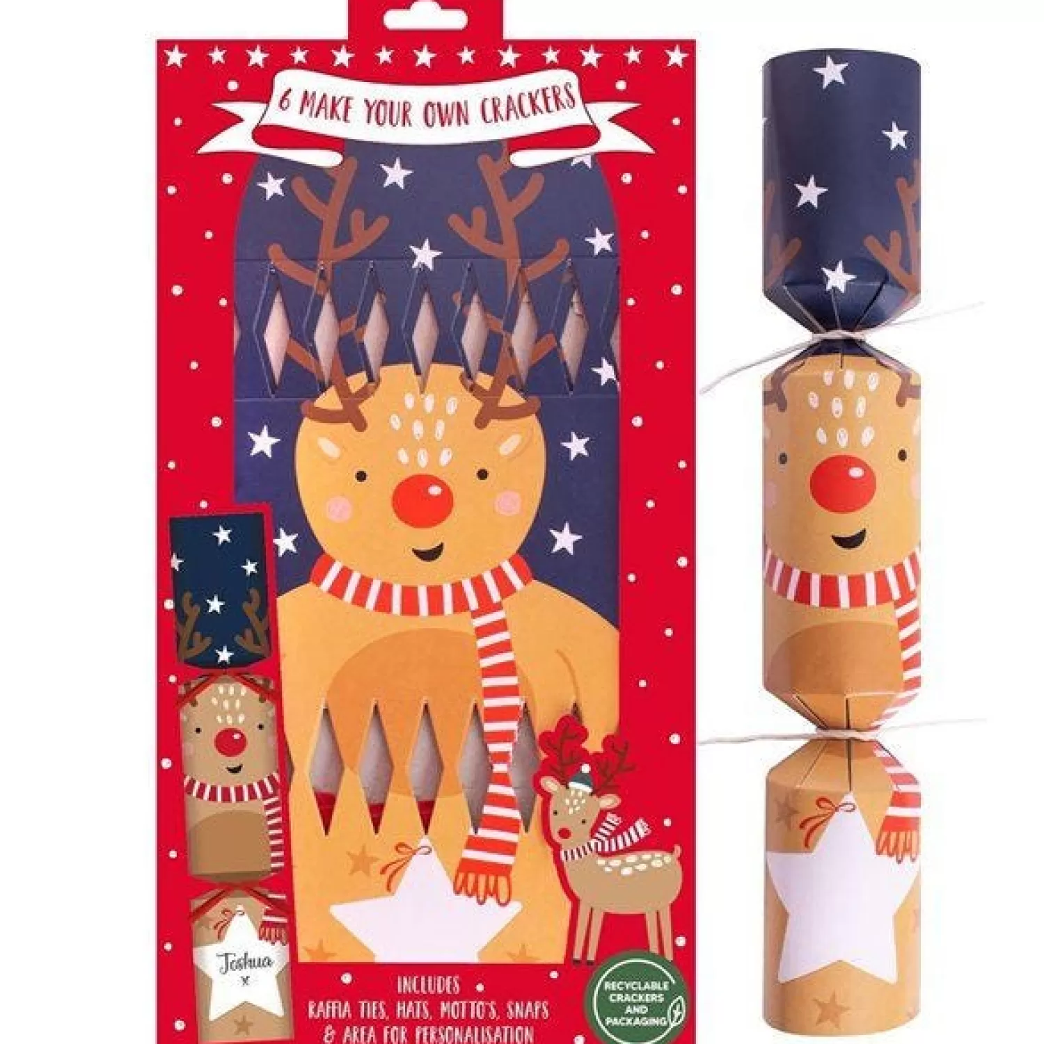 Make Your Own Reindeer Crackers - 30Cm (6Pk)<Party Delights Clearance