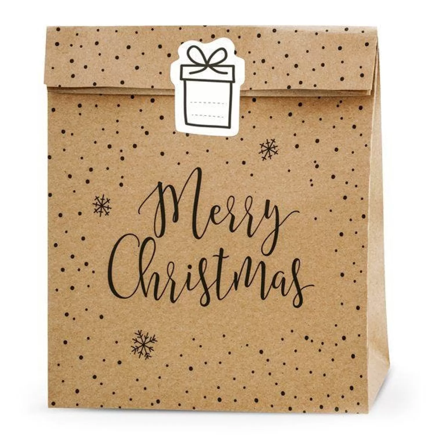 Merry Christmas Kraft Gift Bags - 27Cm (3Pk)<Party Delights Best