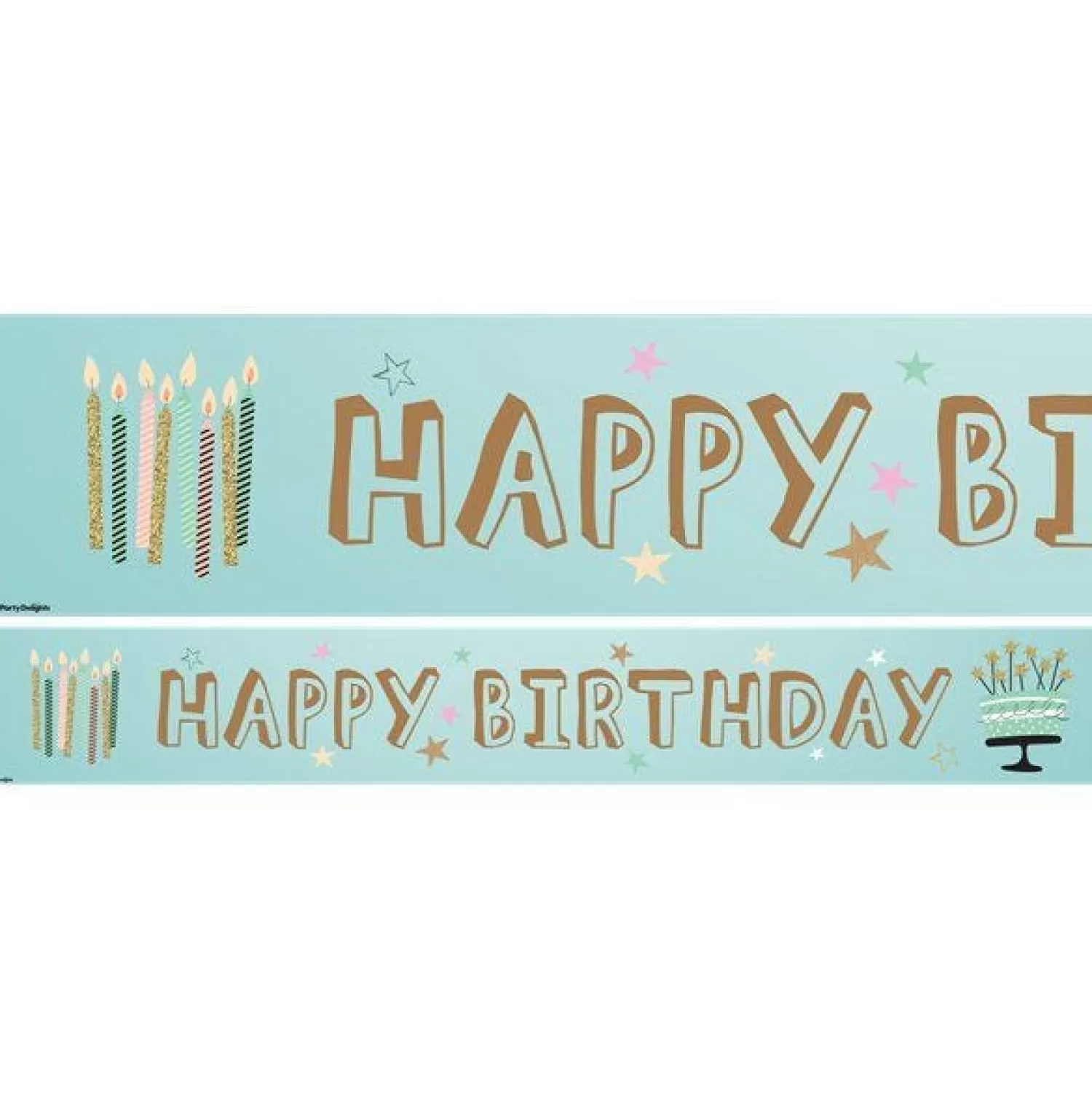 Store Party Delights Mint Green Happy Birthday Paper Banners - 3Pk (3Pk)