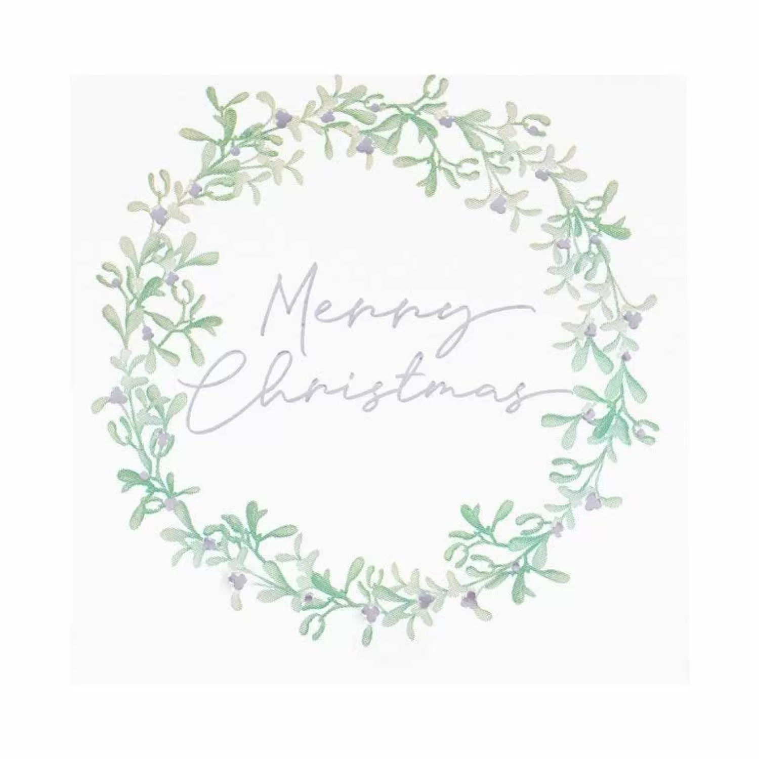 Mistletoe Weath Merry Christmas Paper Napkins - 33Cm (16Pk)<Party Delights Sale