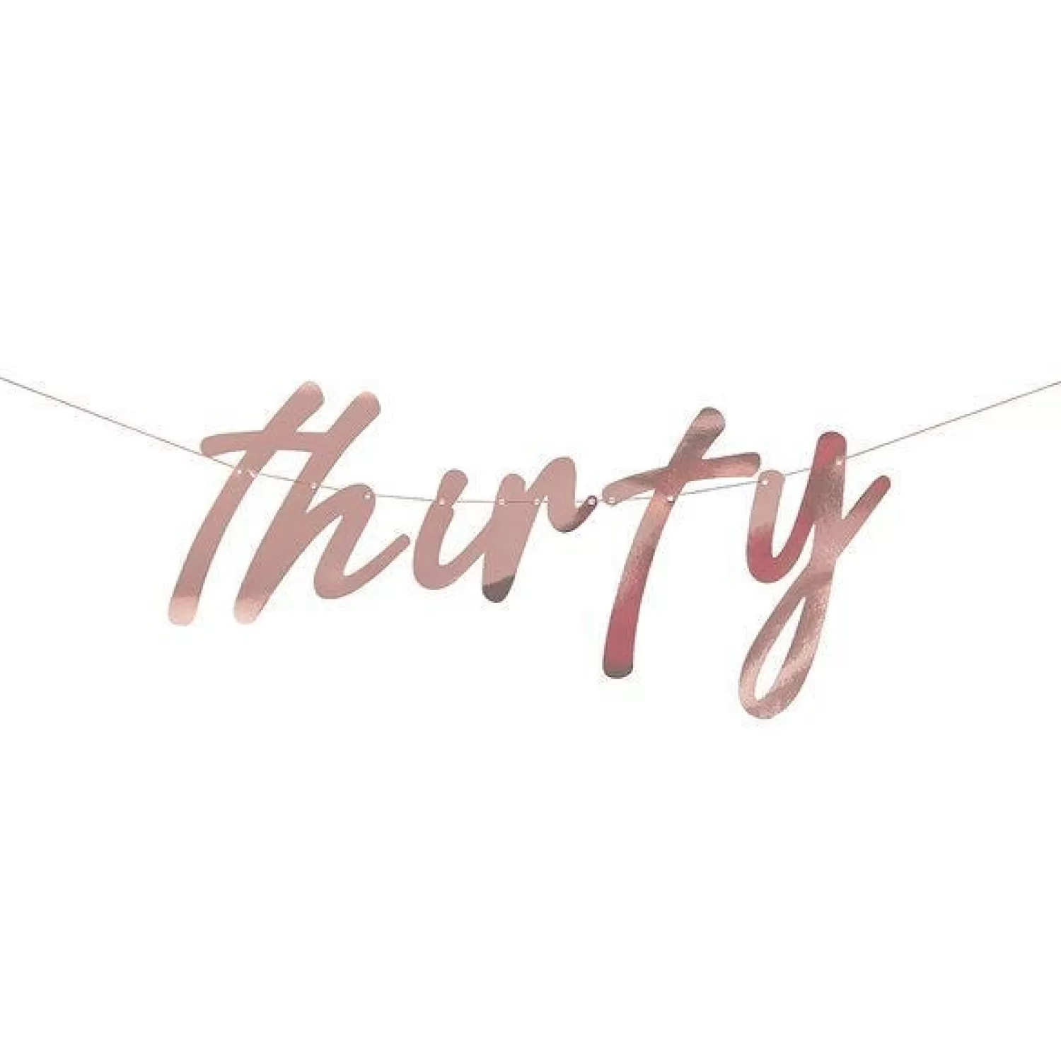 Cheap Party Delights Mix It Up Rose Gold 'Thirty' Paper Banner - 1.7M