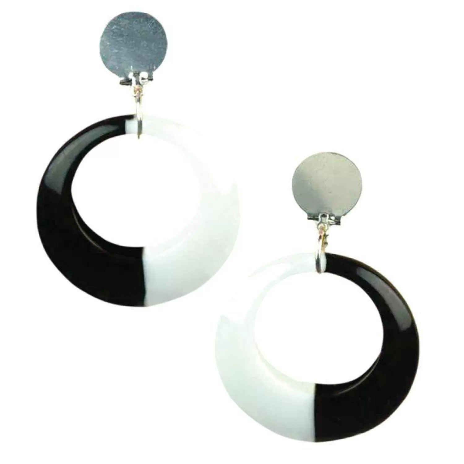 Cheap Party Delights Mod Black & White Earrings