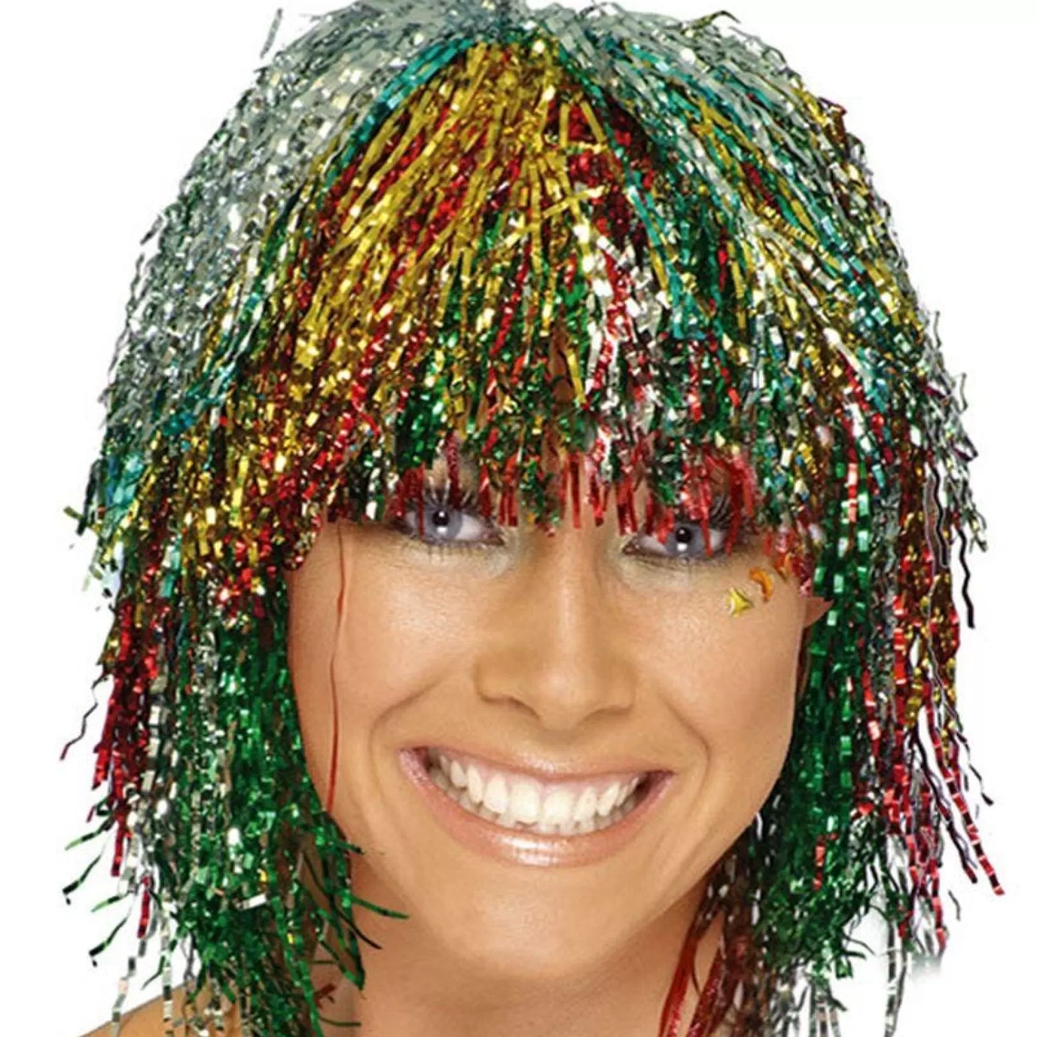 Flash Sale Party Delights Multi Tinsel Wig