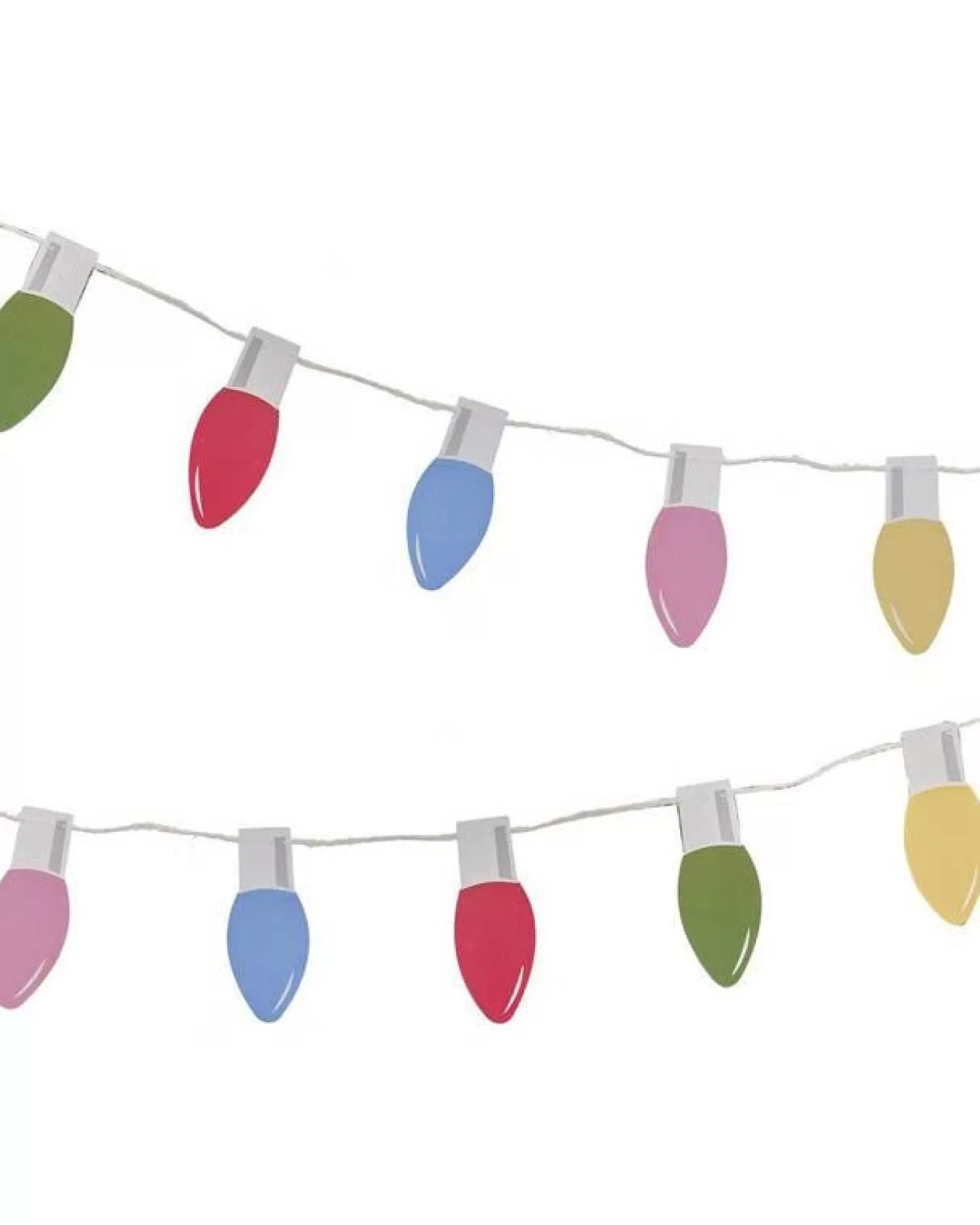 Multi-Coloured Christmas Lights Paper Garland - 5M<Party Delights Store