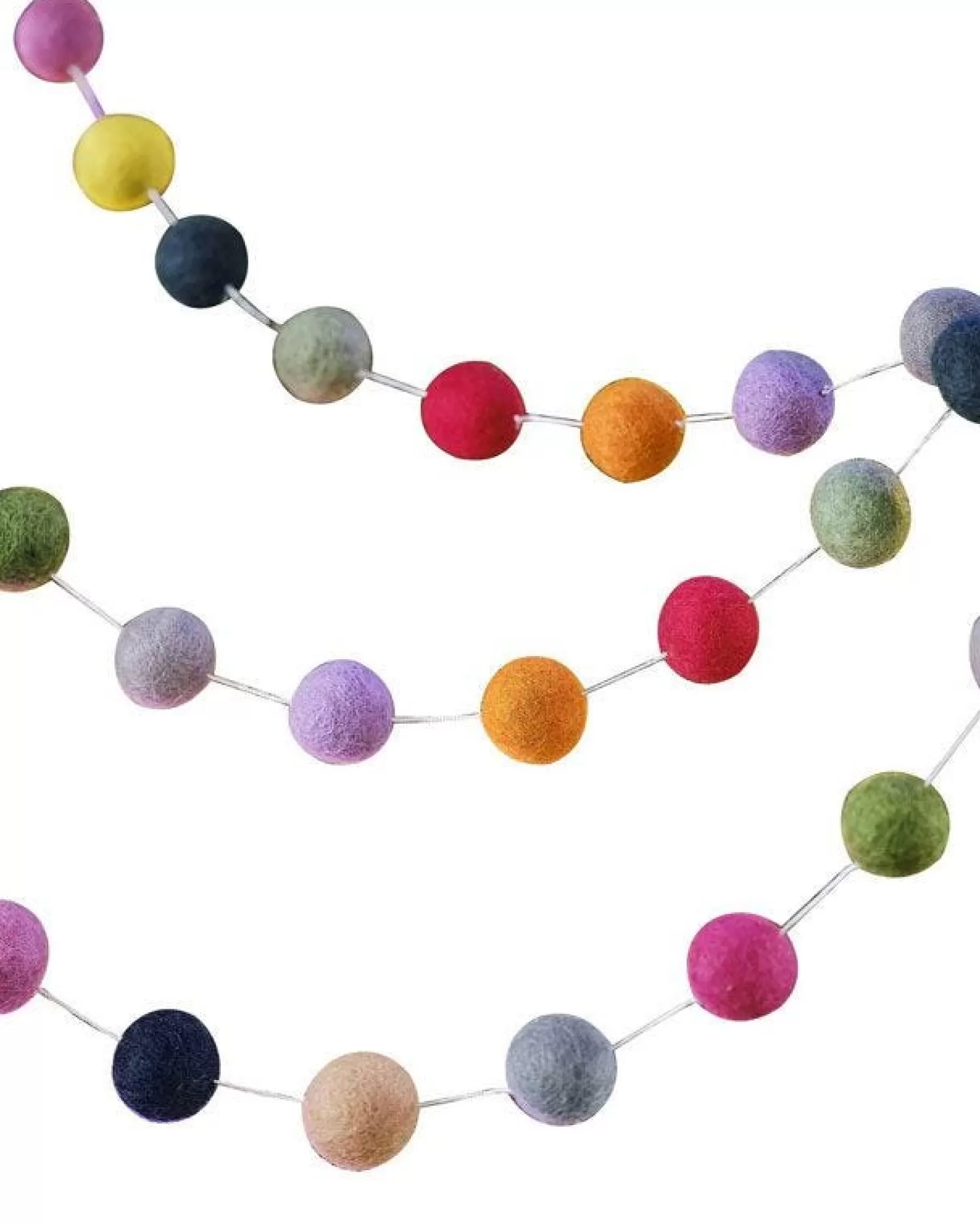 Multicoloured Felt Balls Garland<Party Delights Outlet