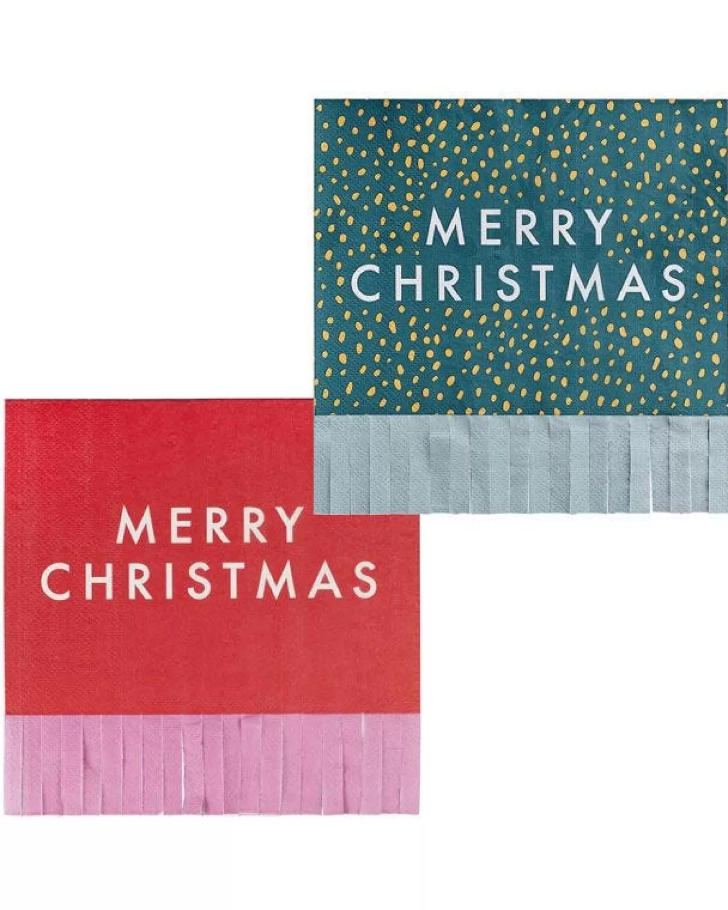 Multicoloured Merry Christmas Paper Napkins (16Pk)<Party Delights Clearance