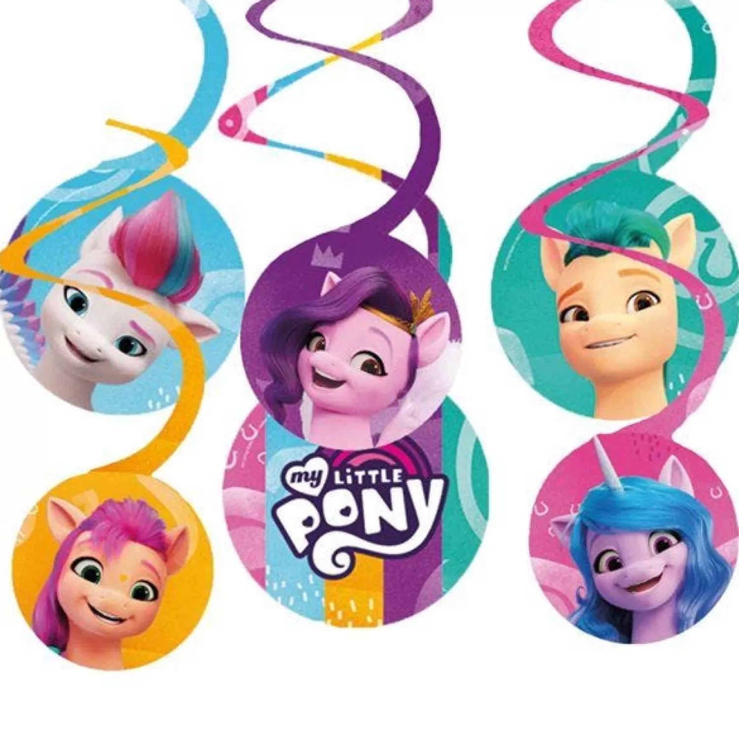 Online Party Delights My Little Pony Swirl Decorations (6Pk)