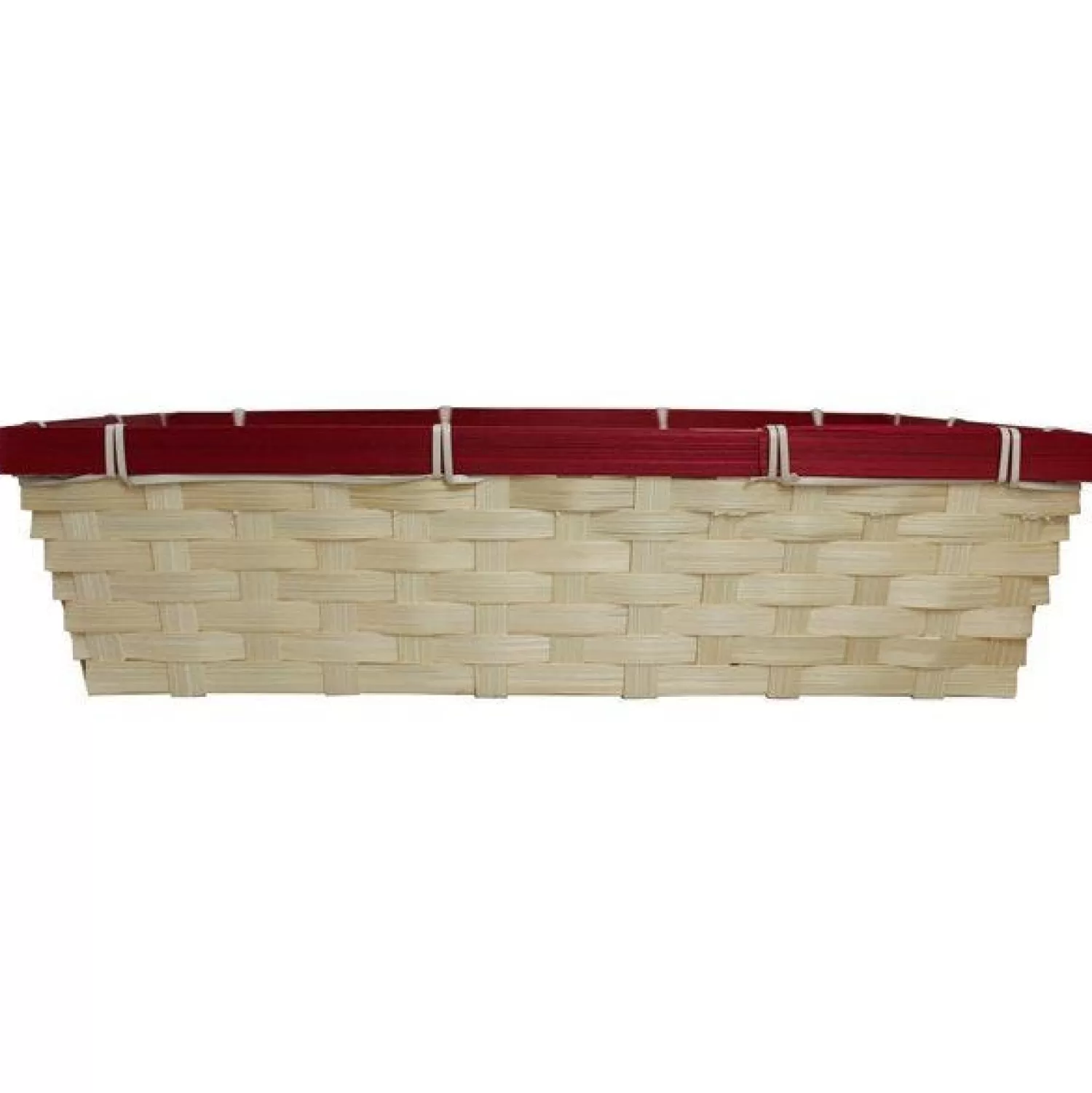 Natural & Red Christmas Hamper Basket - 42Cm<Party Delights Outlet