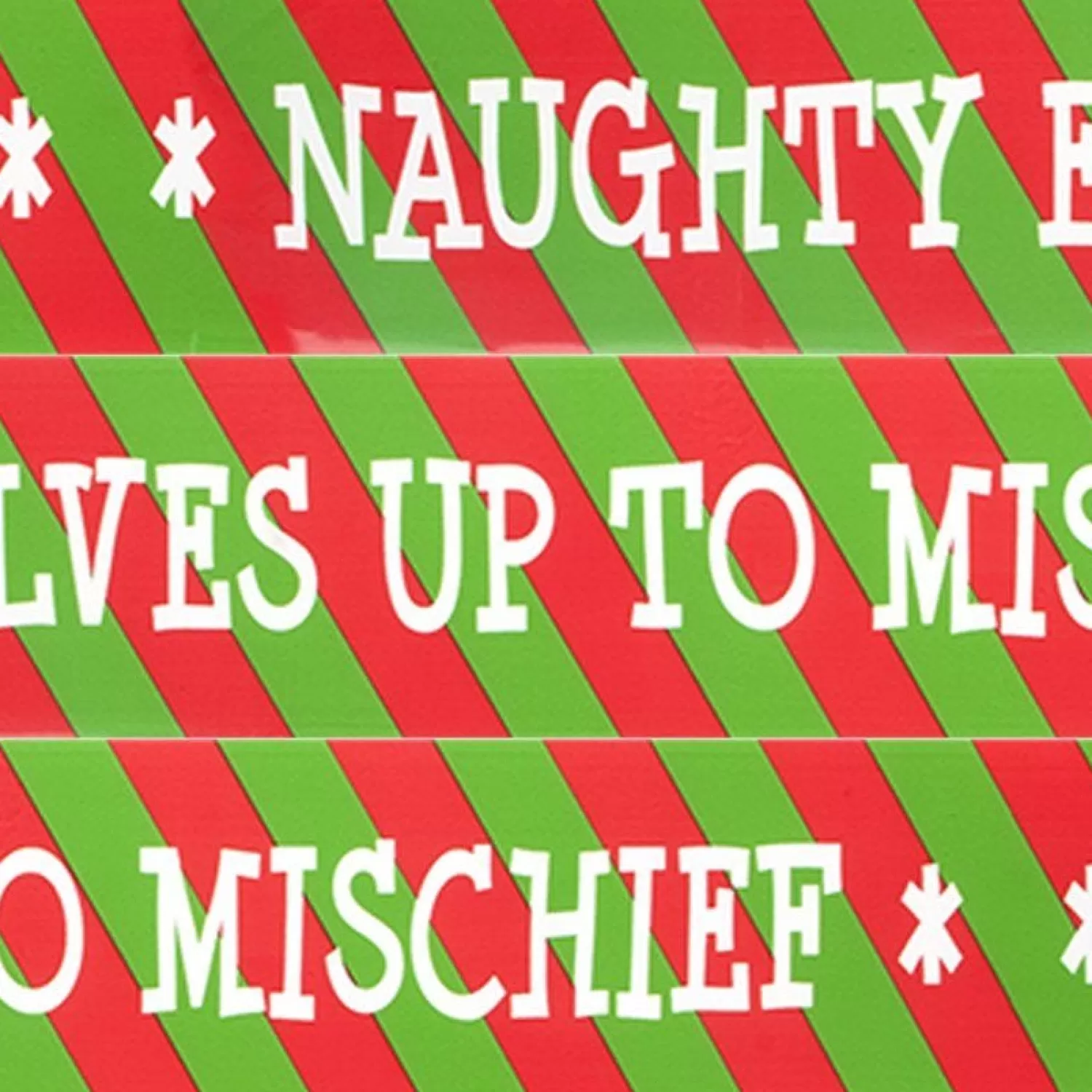 Naughty Elf Caution Tape - 2.7M (3Pk)<Party Delights Online