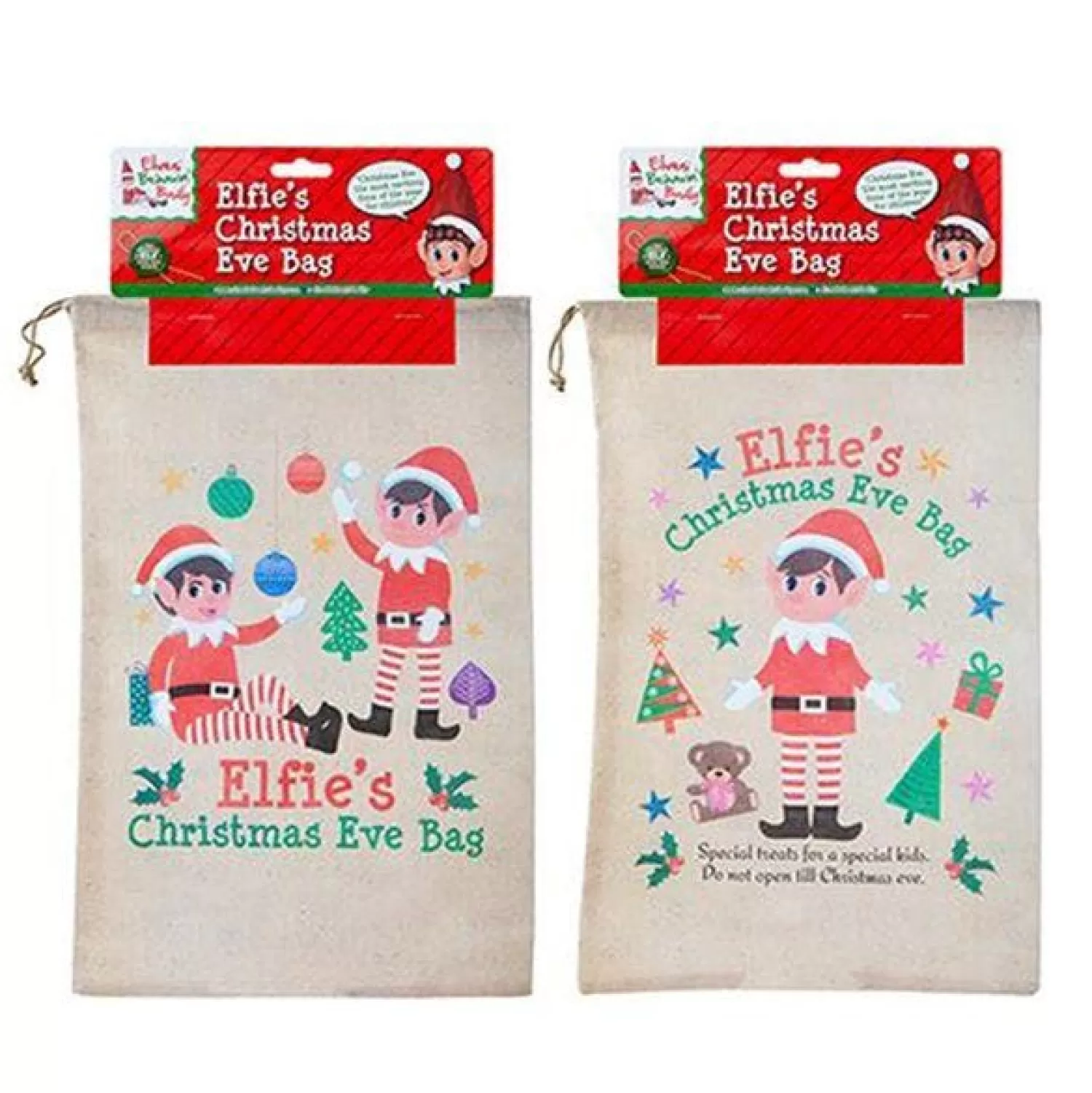 Naughty Elf Medium Christmas Eve Bag - 28.5Cm X 43.5Cm<Party Delights Online